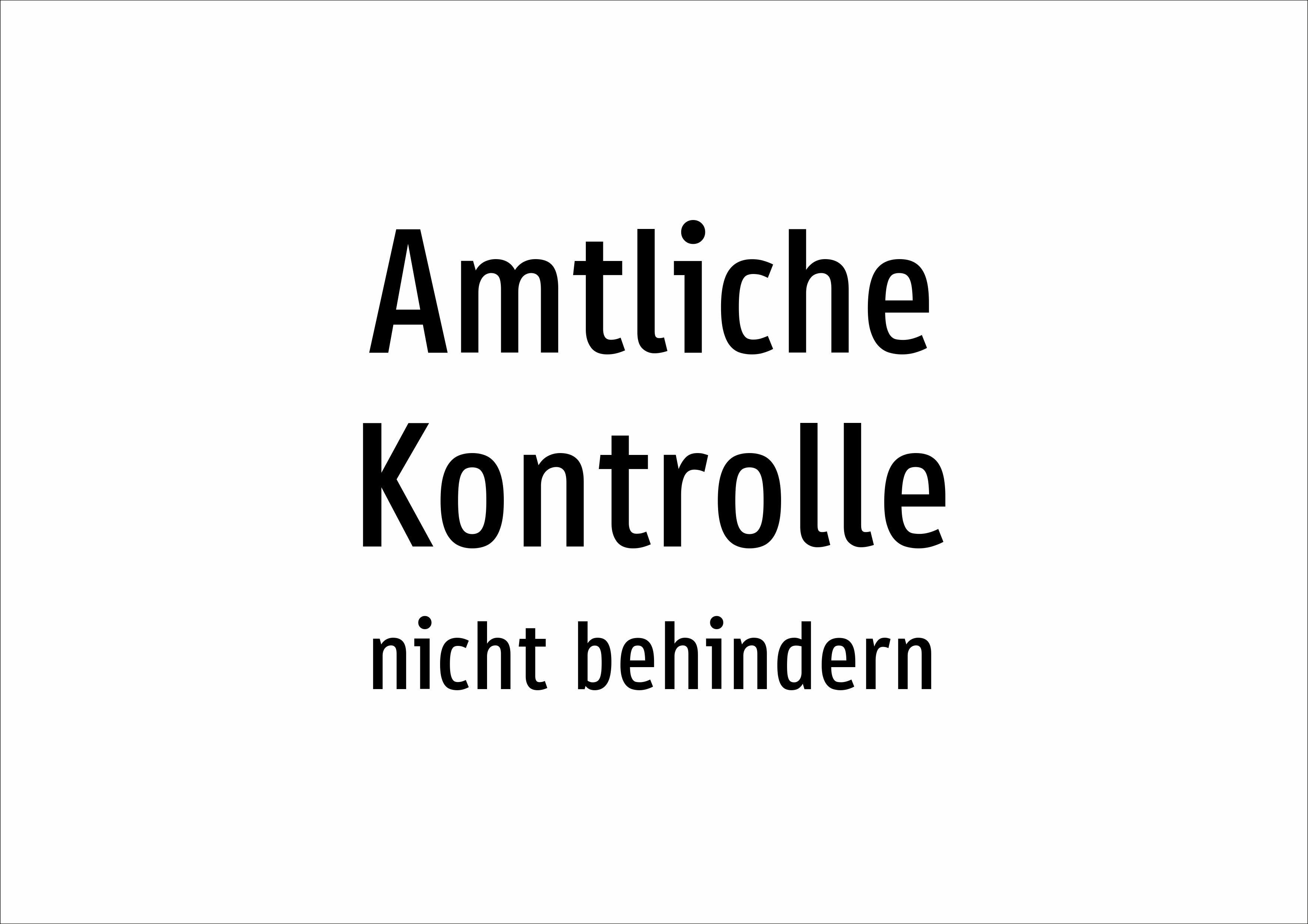 Amtliche Kontrolle - nicht behindern - Schild - Produktbild 2