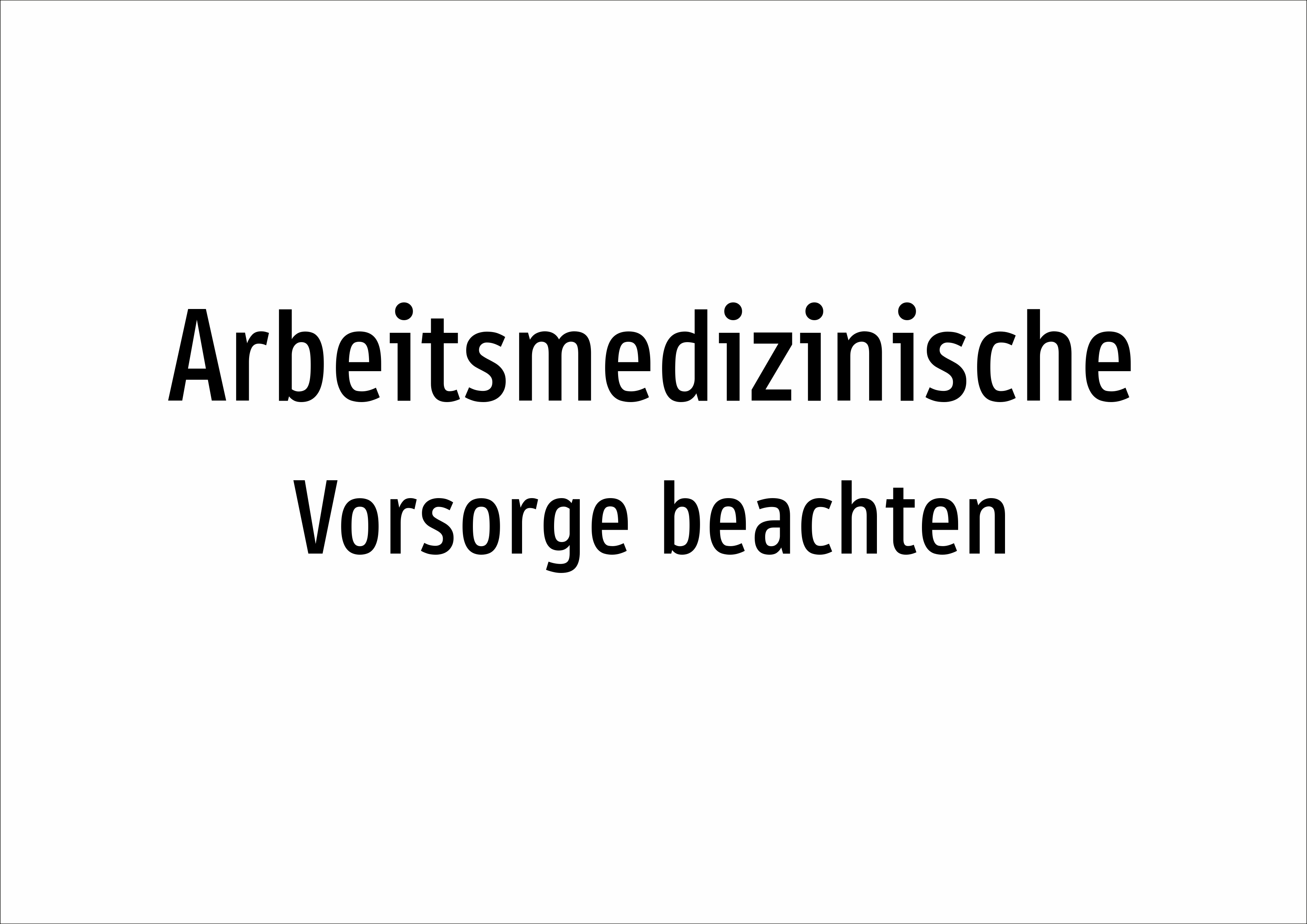 Arbeitsmedizinische - Vorsorge beachten - Schild - Produktbild 2