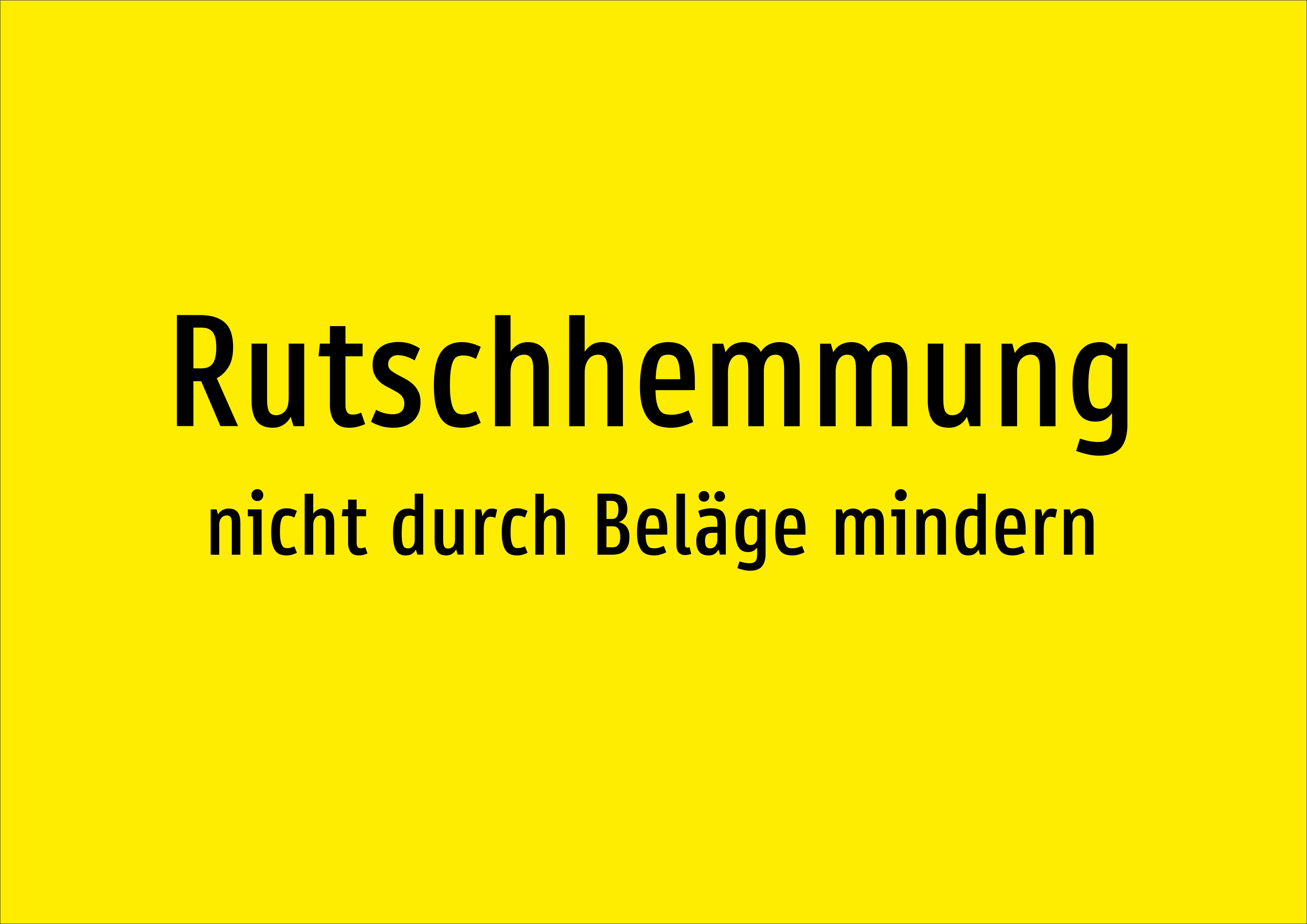Rutschhemmung - nicht durch Beläge mindern - Schild - Produktbild 2