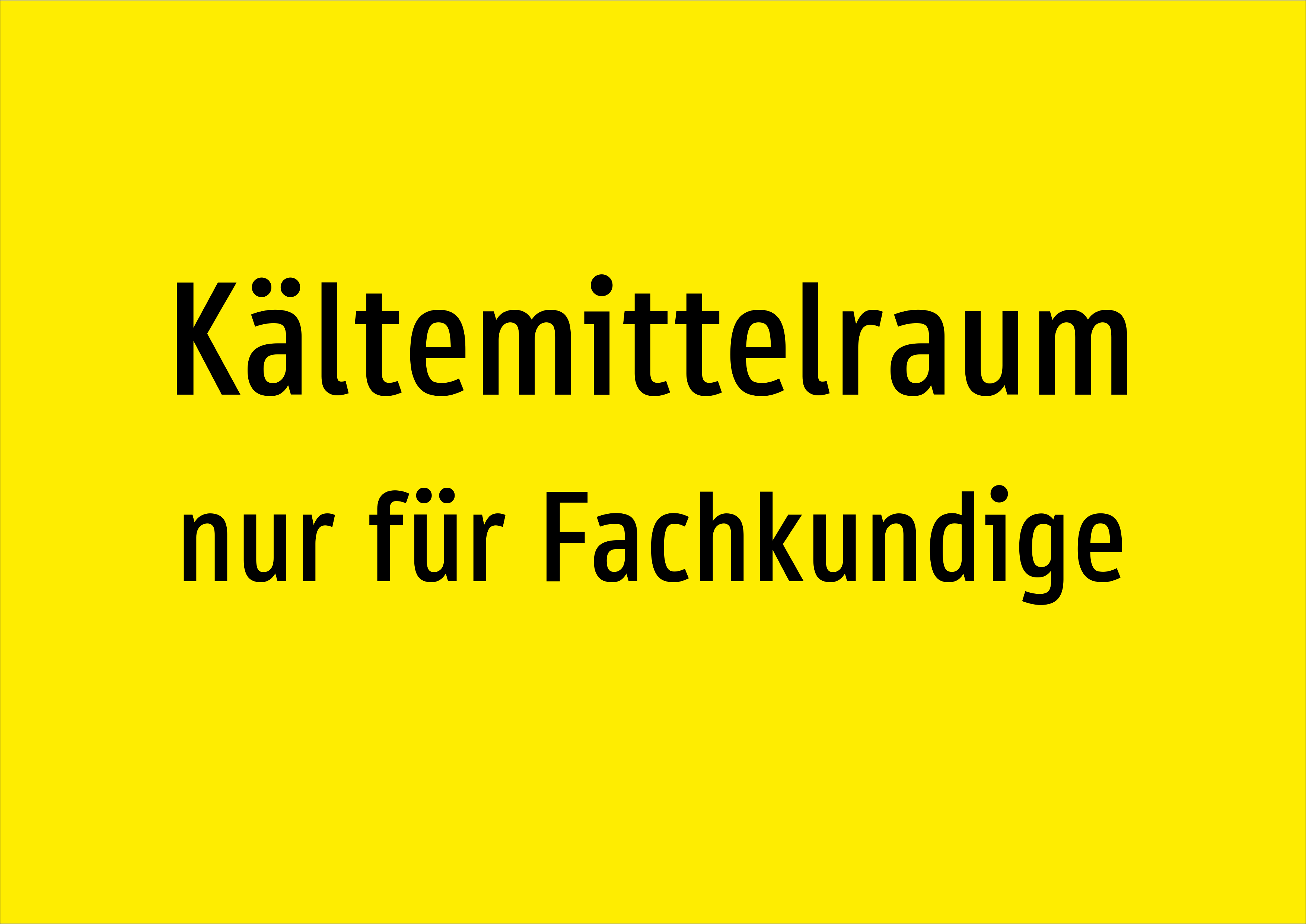 Kältemittelraum - nur für Fachkundige - Schild - Produktbild 2