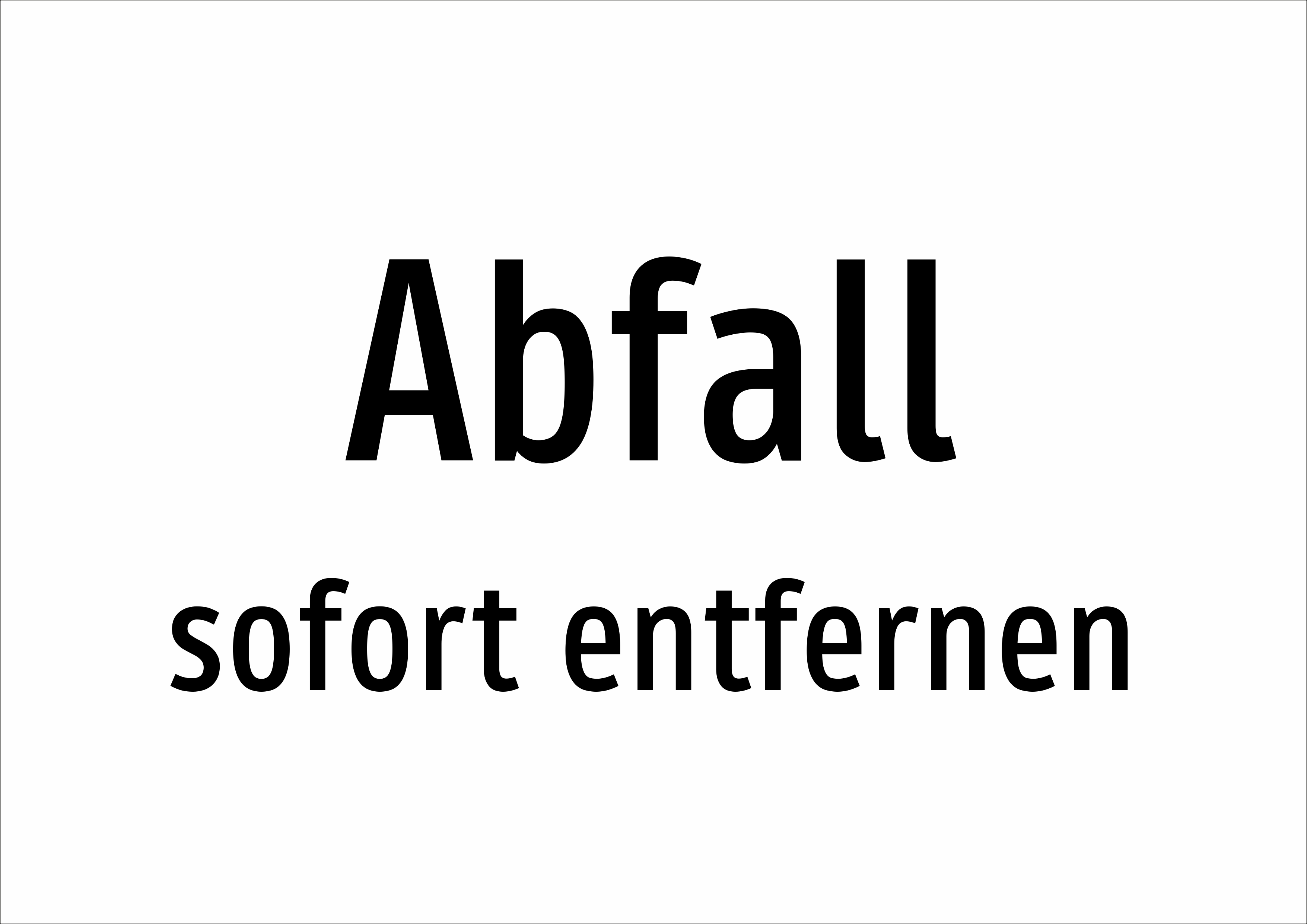 Abfall - sofort entfernen - Schild - Produktbild 2