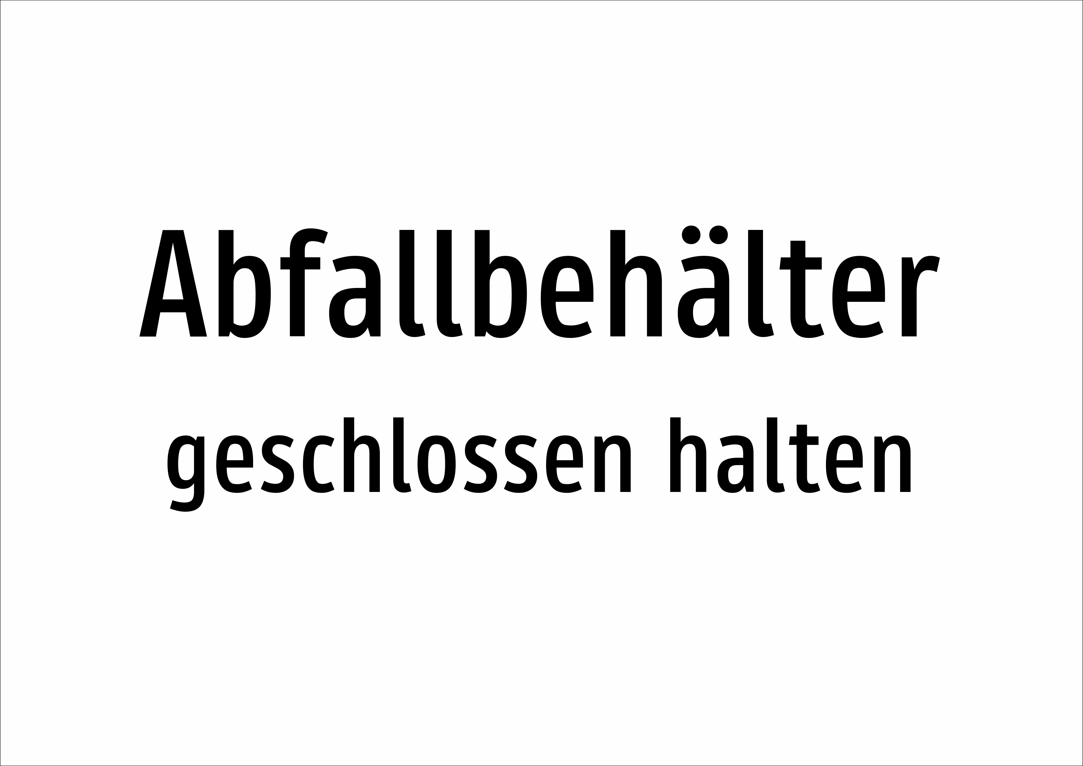 Abfallbehälter - geschlossen halten - Schild - Produktbild 2