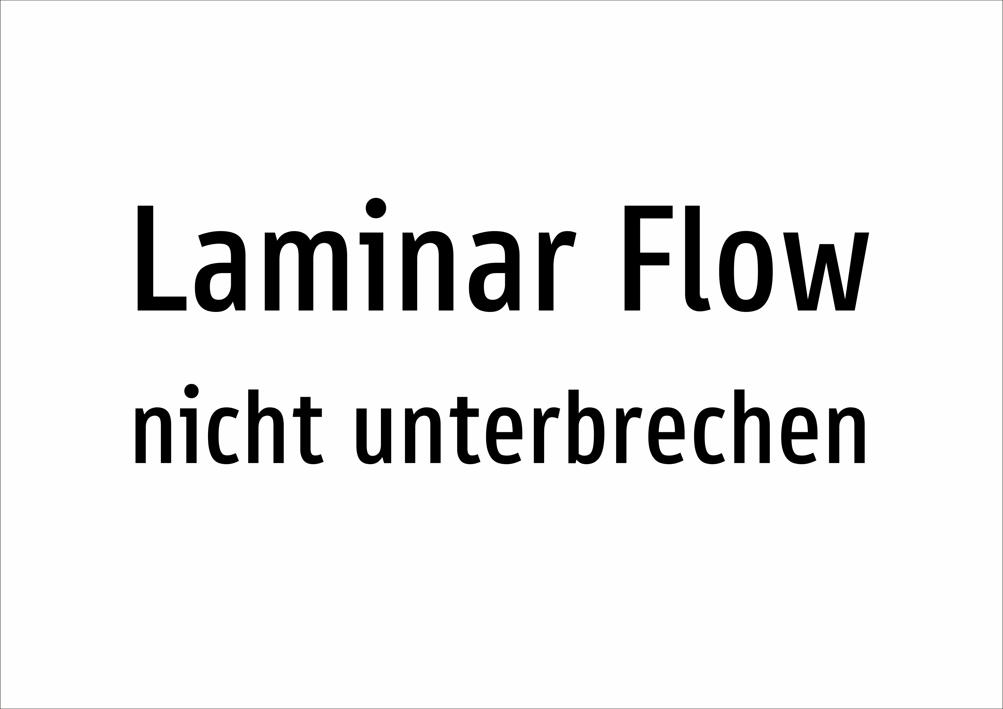Laminar Flow - nicht unterbrechen - Schild - Produktbild 2