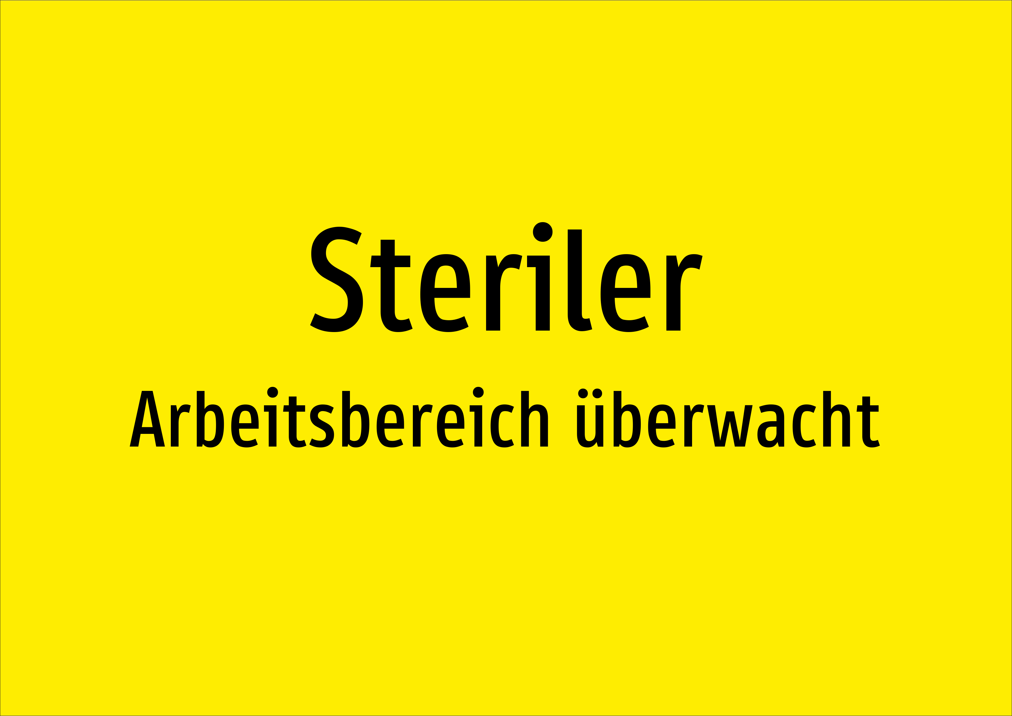 Steriler - Arbeitsbereich überwacht - Schild - Produktbild 2