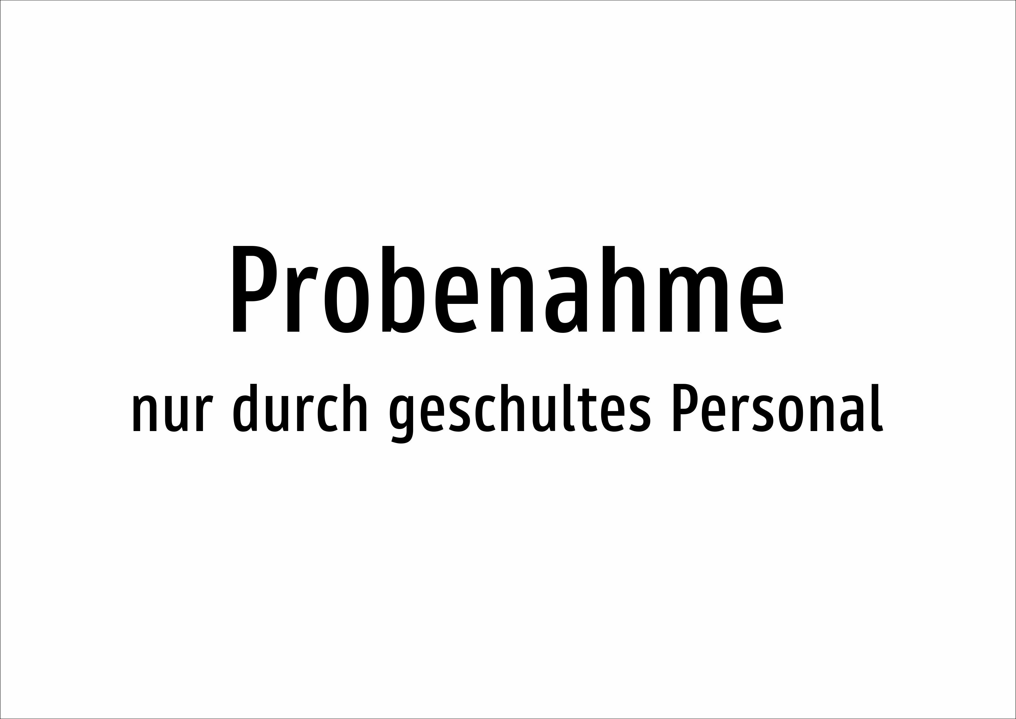 Probenahme - nur durch geschultes Personal - Schild - Produktbild 2