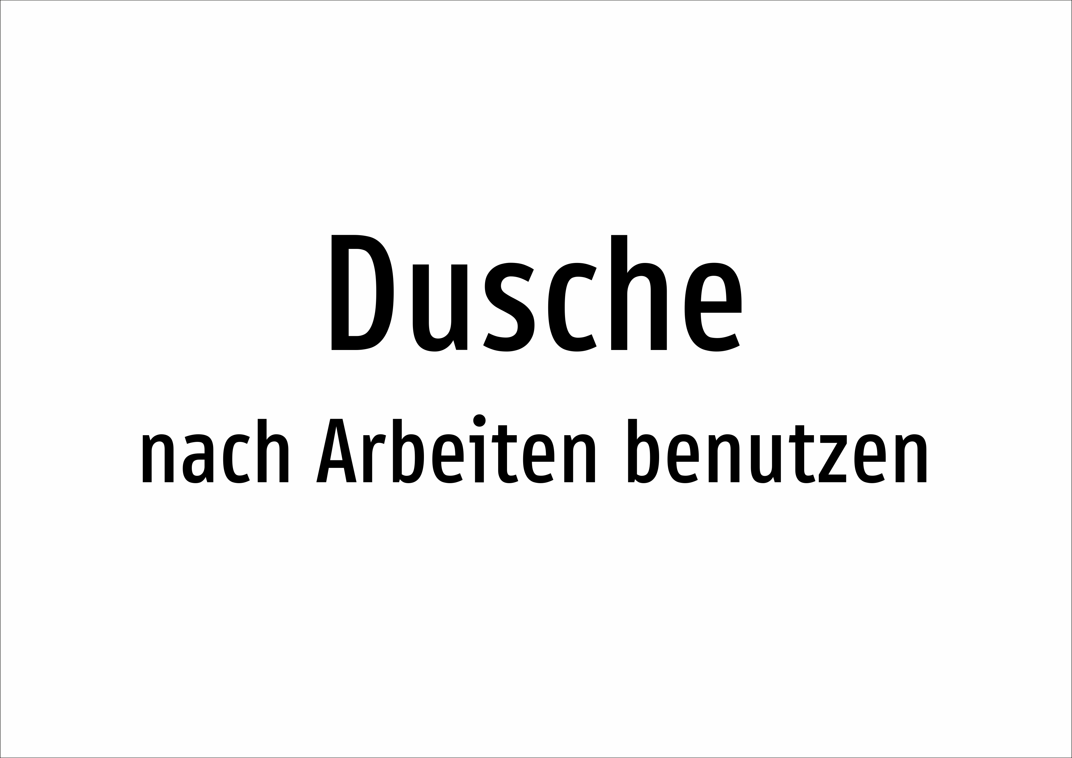 Dusche - nach Arbeiten benutzen - Schild - Produktbild 2