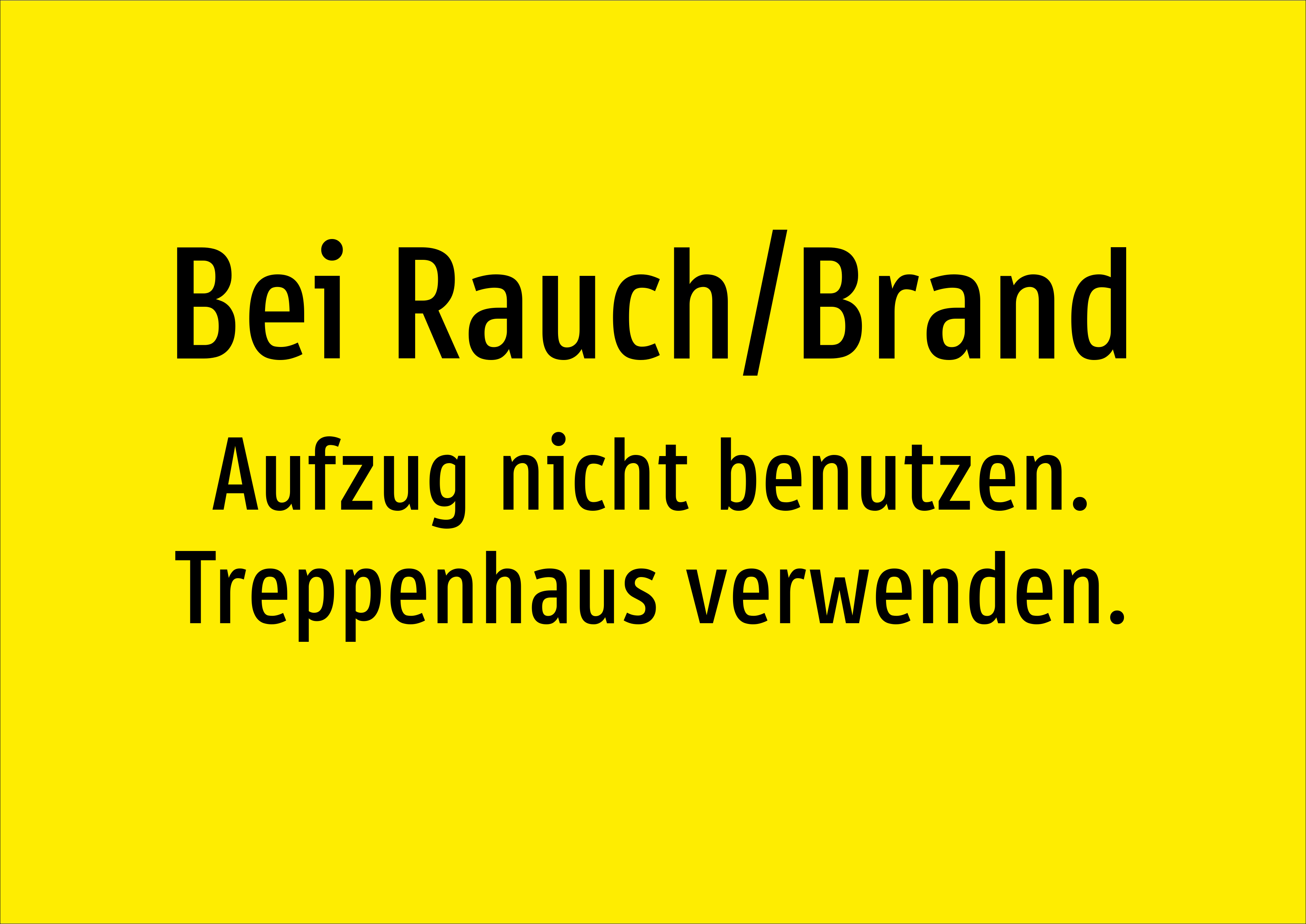 Bei Rauch/Brand - Aufzug nicht benutzen. Treppenhaus verwenden. - Schild - Produktbild 2
