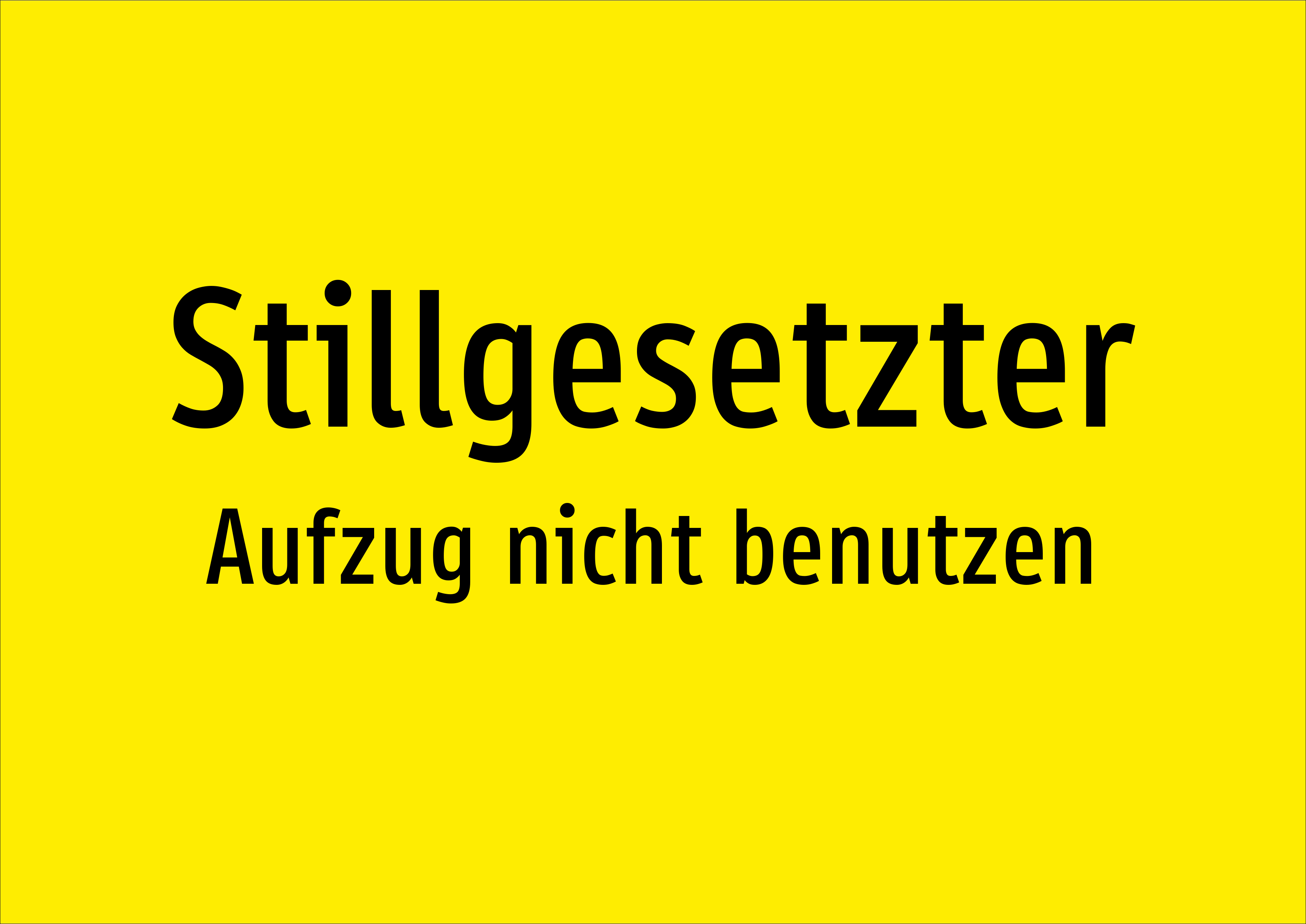 Stillgesetzter - Aufzug nicht benutzen - Schild - Produktbild 2