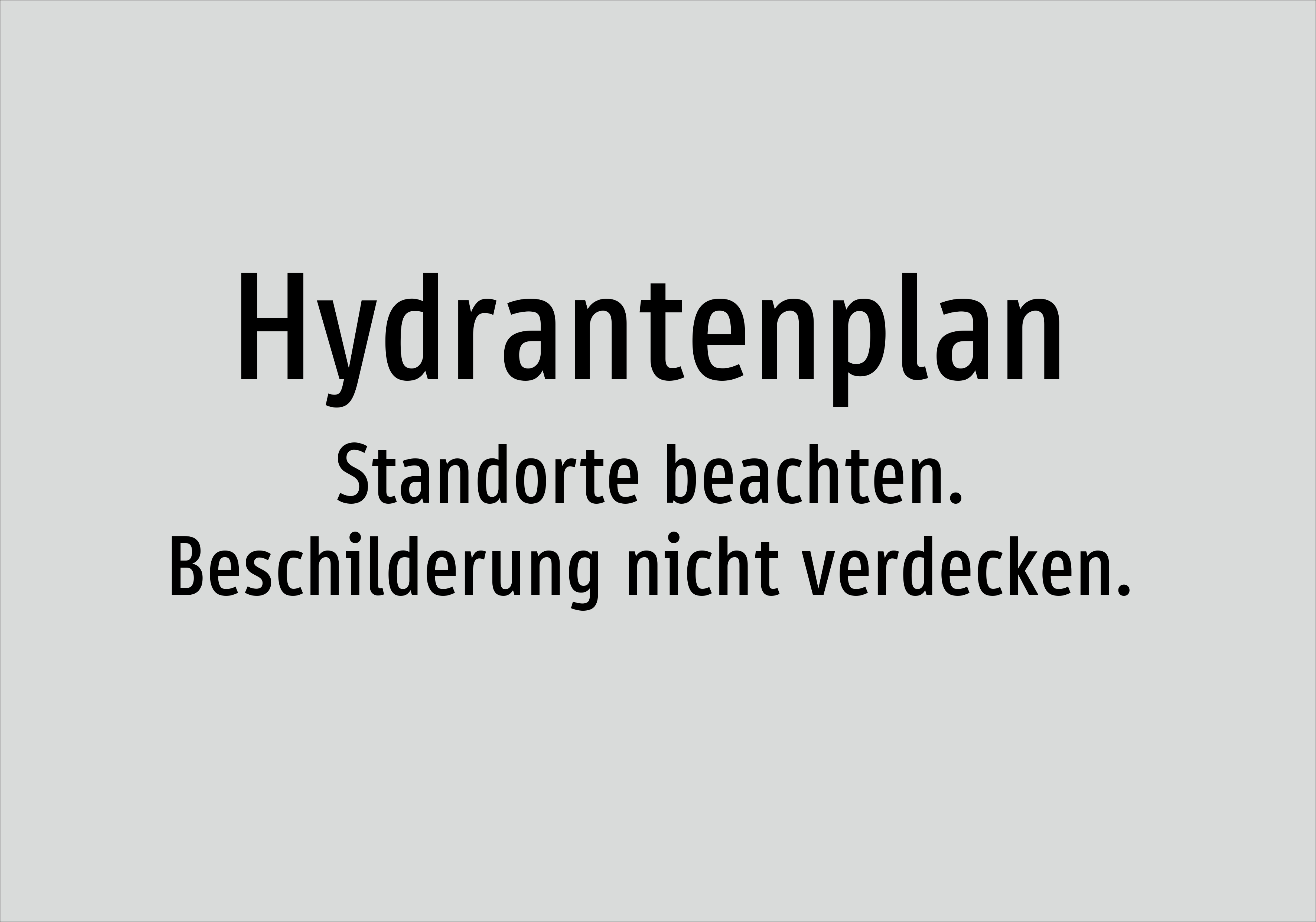 Hydrantenplan - Standorte beachten. Beschilderung nicht verdecken. - Schild - Produktbild 2