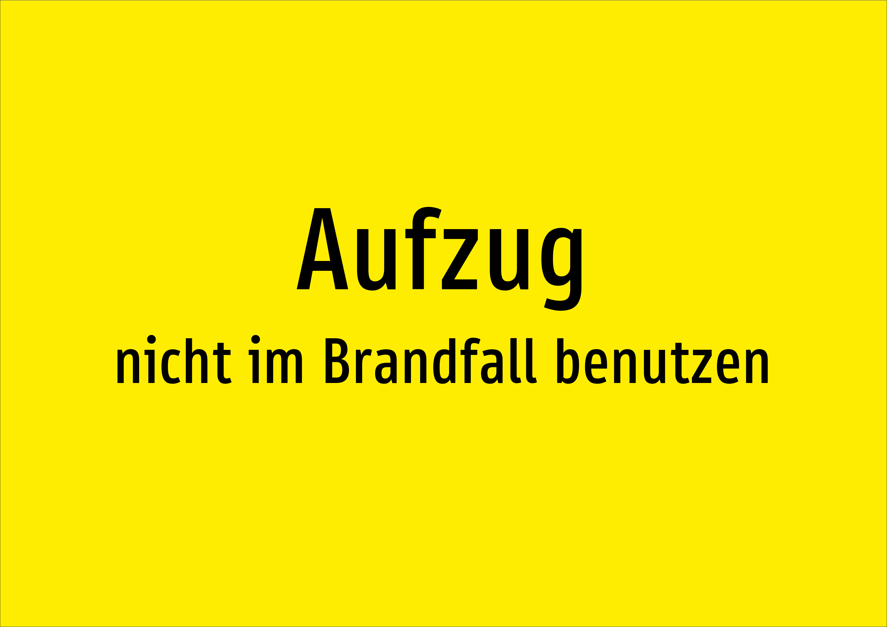 Aufzug - nicht im Brandfall benutzen - Schild - Produktbild 2