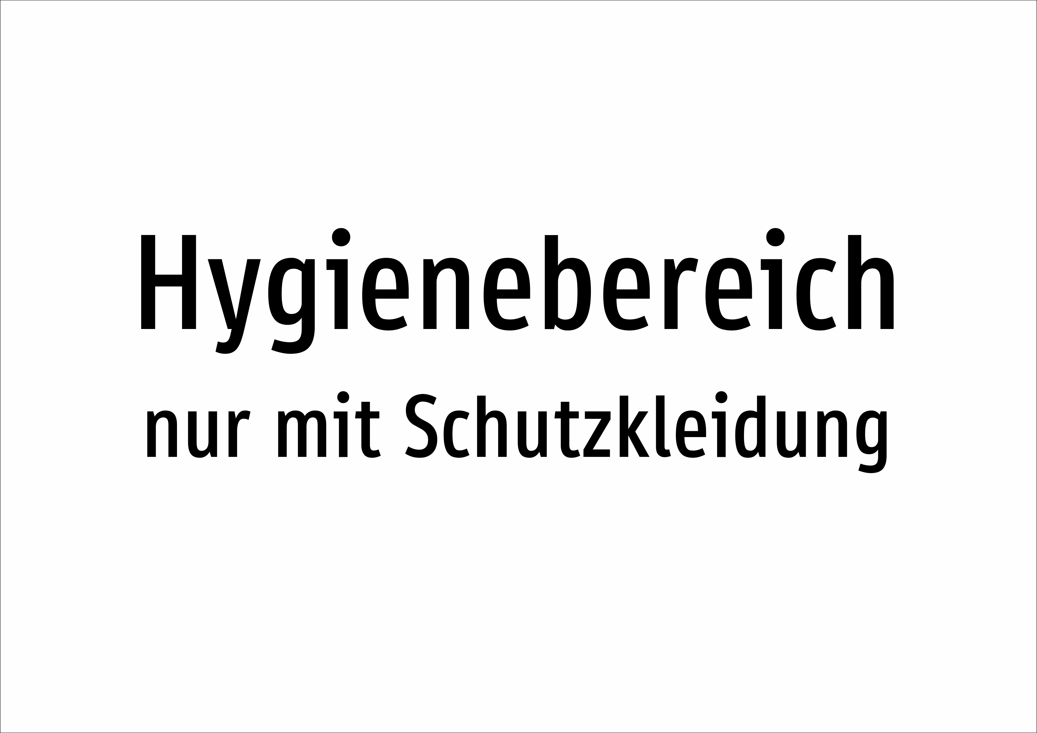 Hygienebereich - nur mit Schutzkleidung - Schild - Produktbild 2