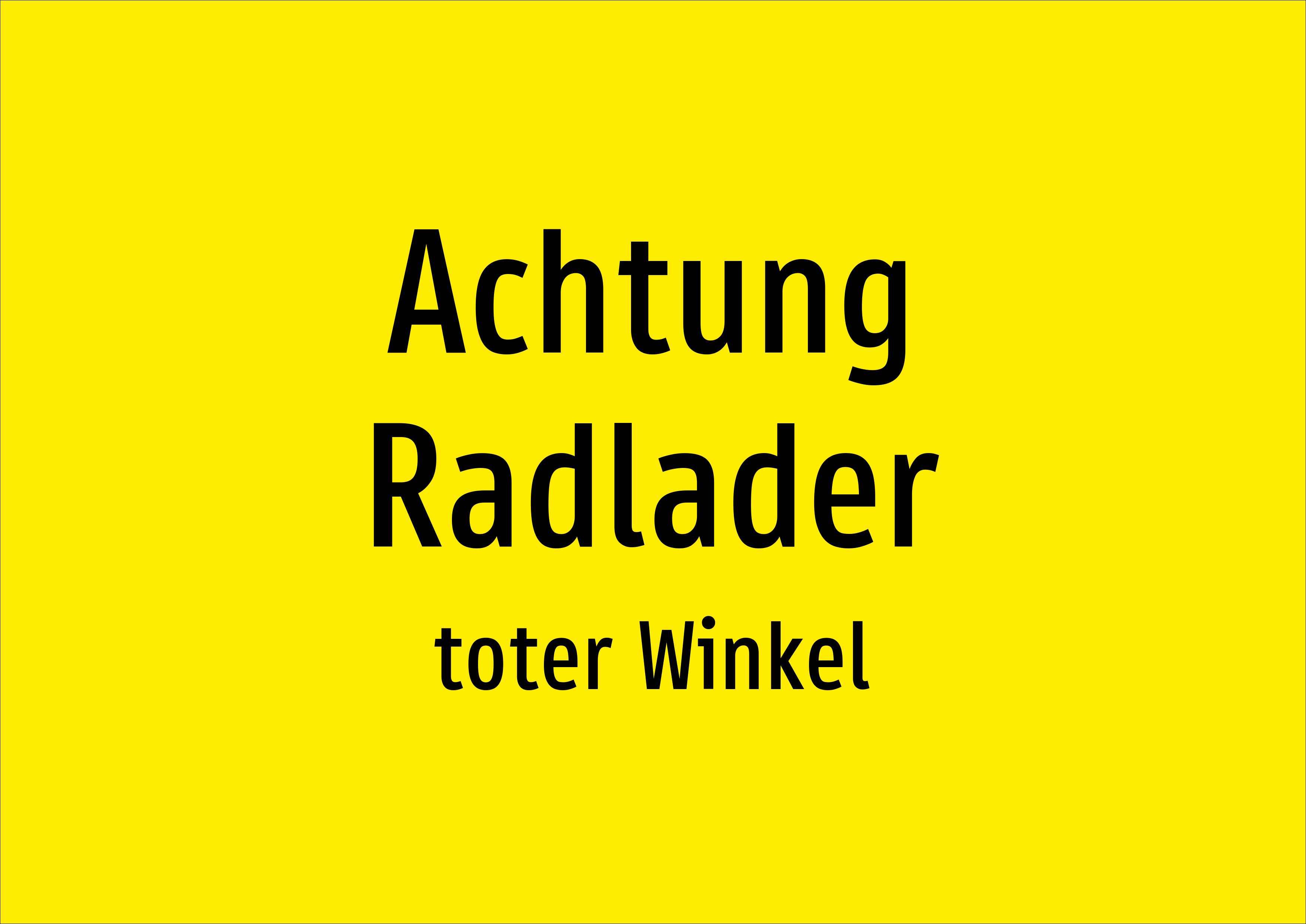 Achtung Radlader - toter Winkel - Schild - Produktbild 2