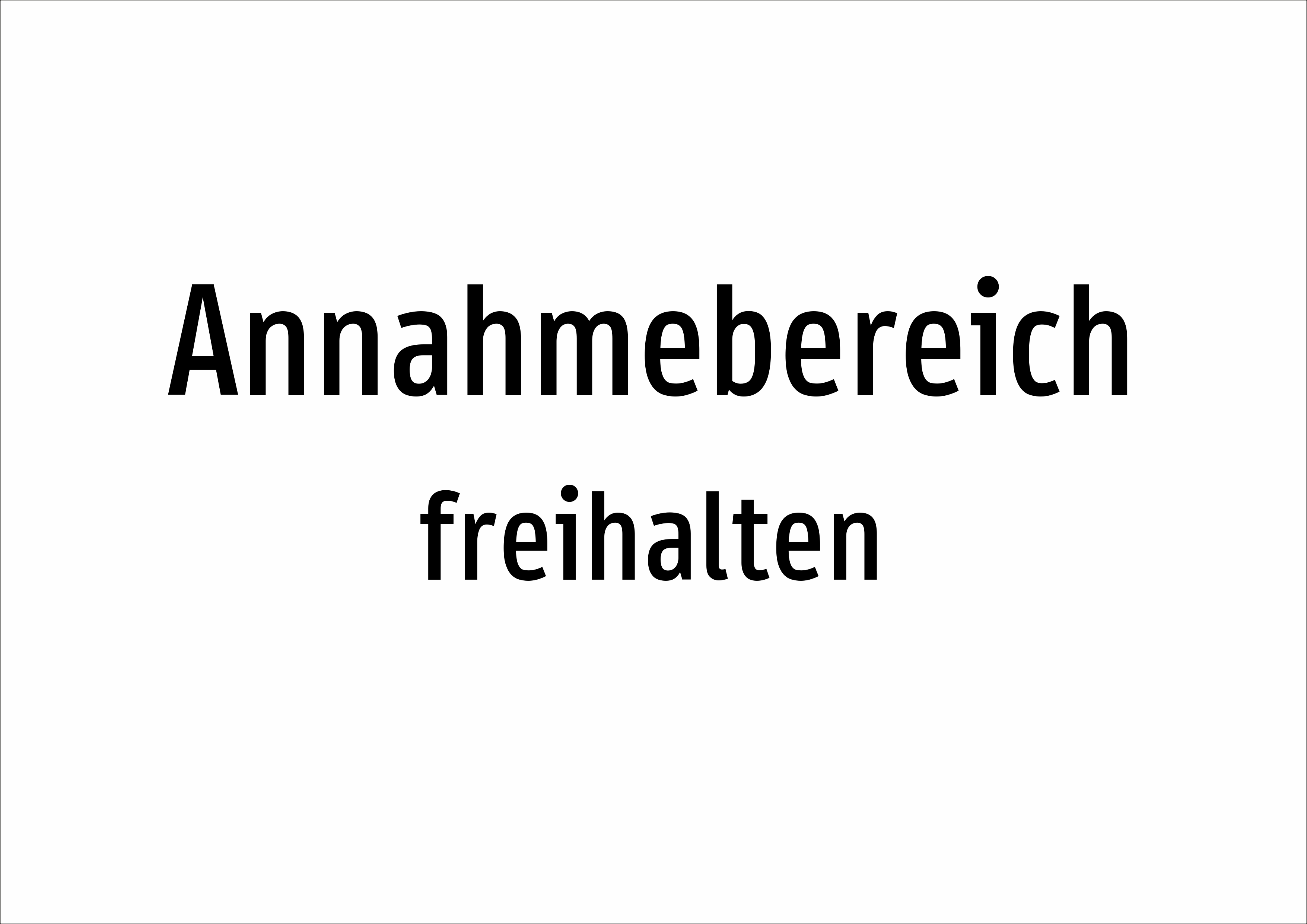 Annahmebereich - freihalten - Schild - Produktbild 2