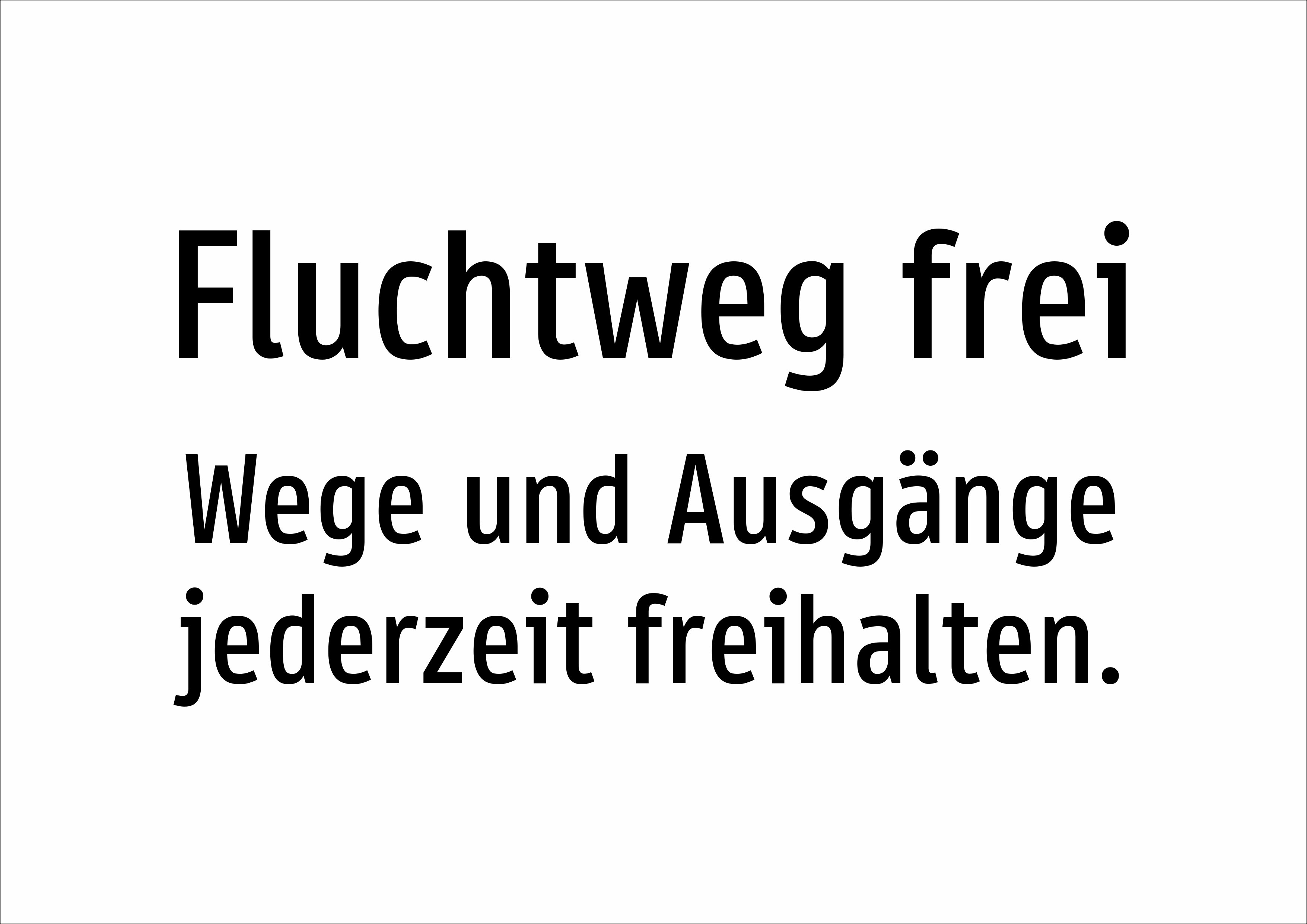 Fluchtweg frei - Wege und Ausgänge jederzeit freihalten. - Schild - Produktbild 2