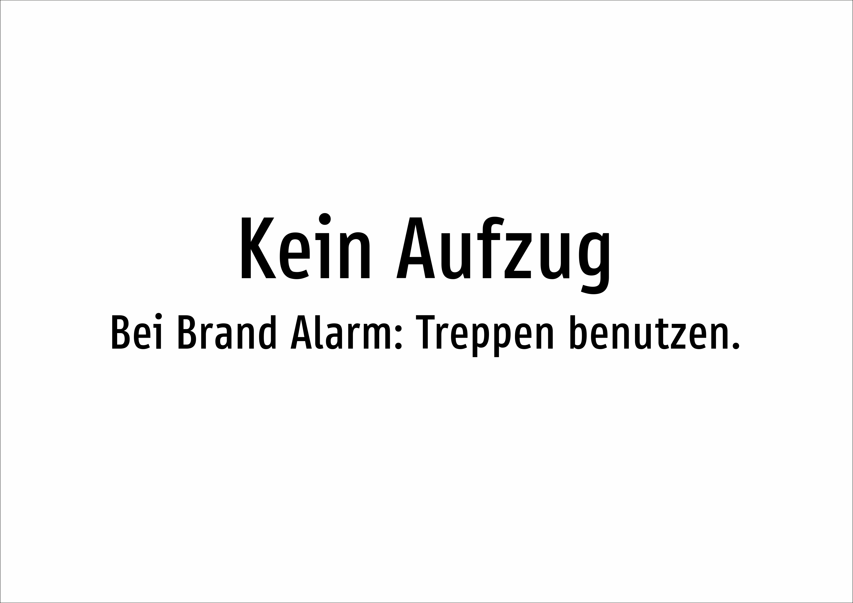 Kein Aufzug - Bei Brand Alarm: Treppen benutzen. - Schild - Produktbild 2