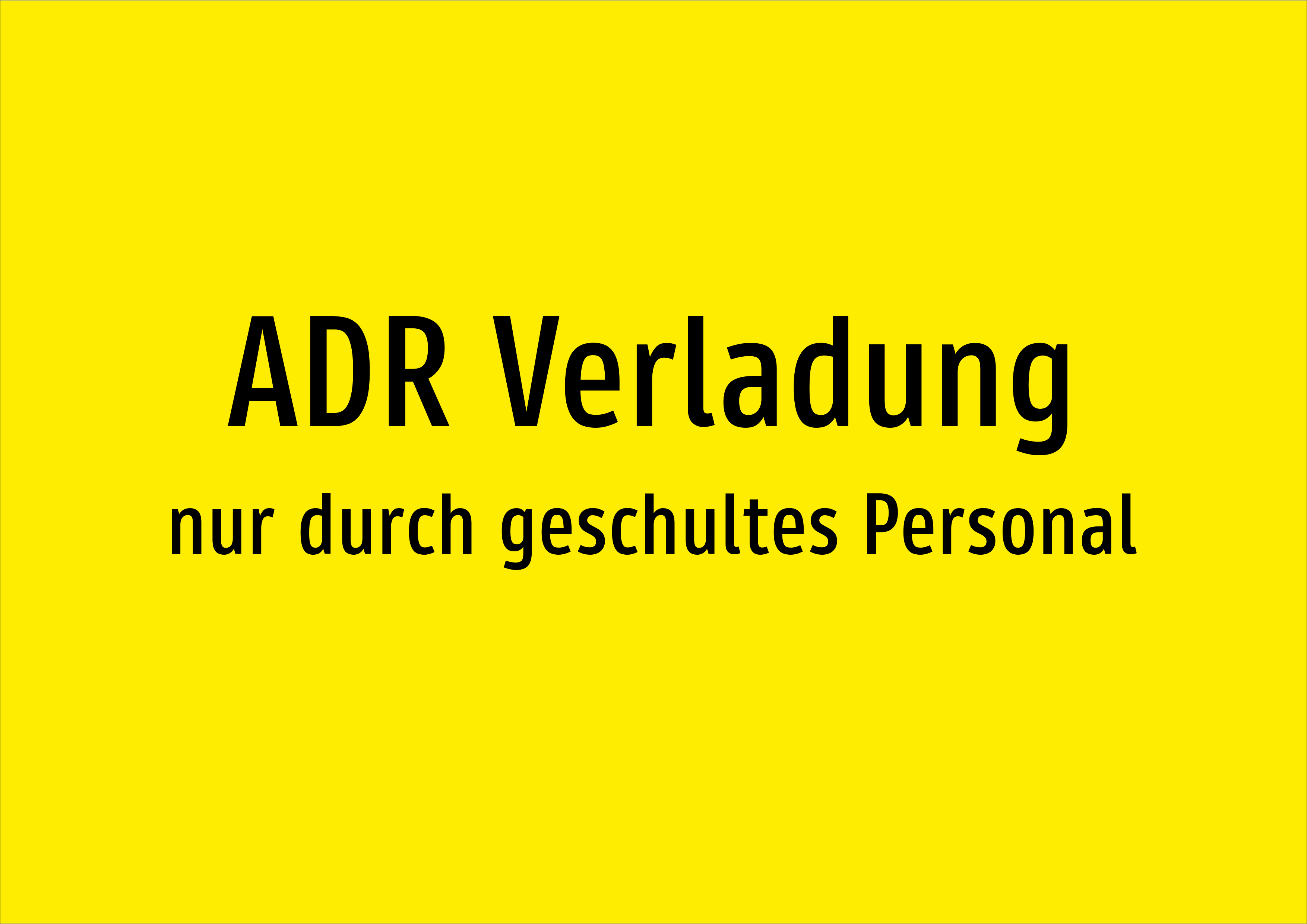ADR Verladung - nur durch geschultes Personal - Schild - Produktbild 2