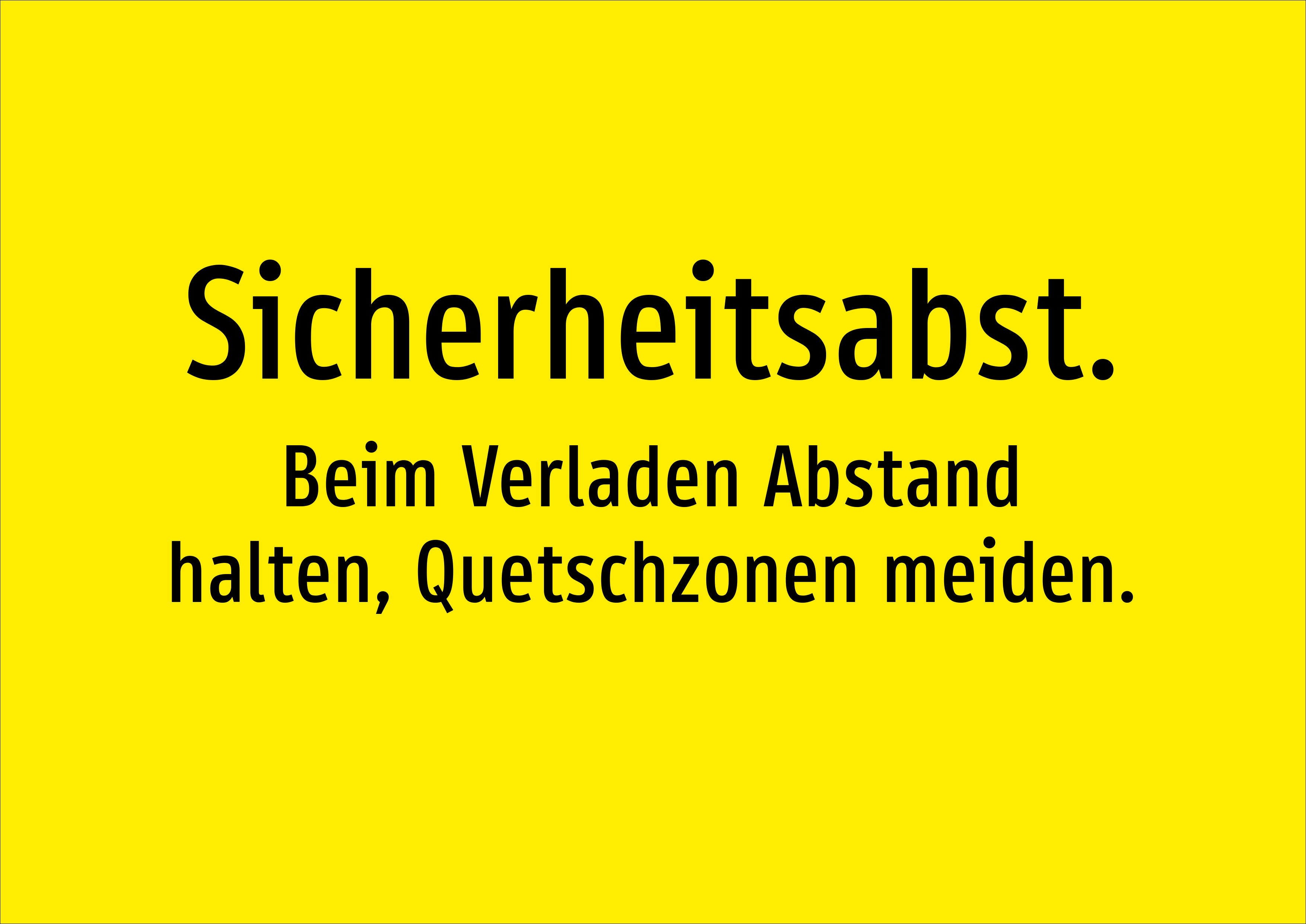 Sicherheitsabst. - Beim Verladen Abstand halten, Quetschzonen meiden. - Schild - Produktbild 2