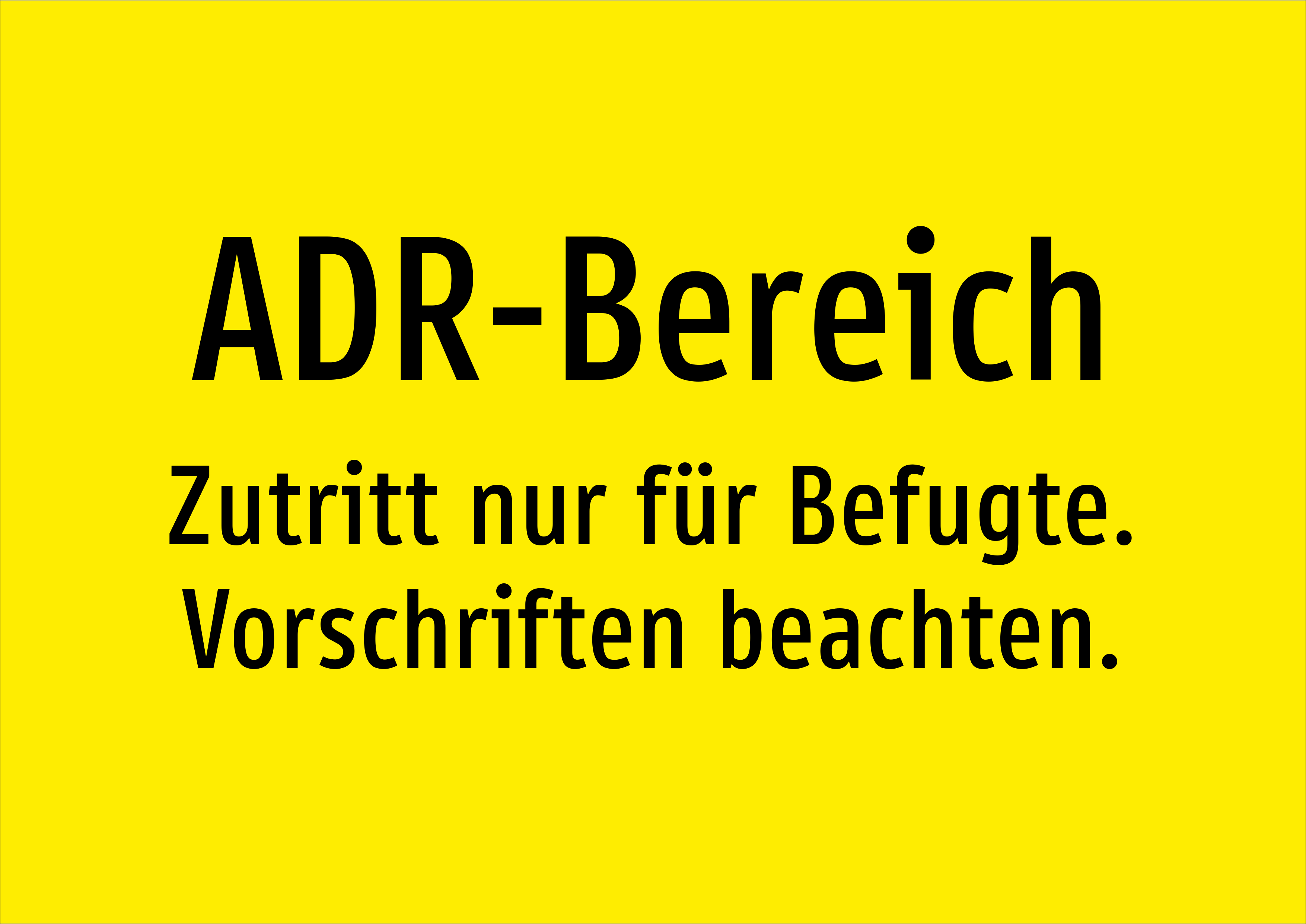 ADR-Bereich - Zutritt nur für Befugte. Vorschriften beachten. - Schild - Produktbild 2