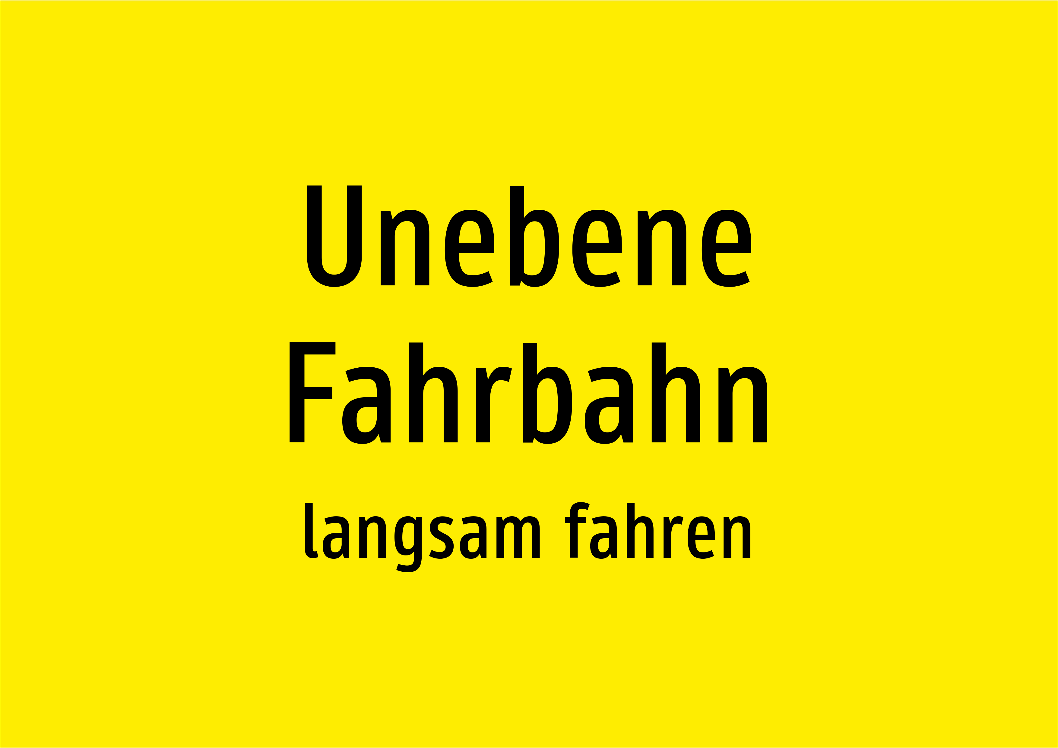 Unebene Fahrbahn - langsam fahren - Schild - Produktbild 2