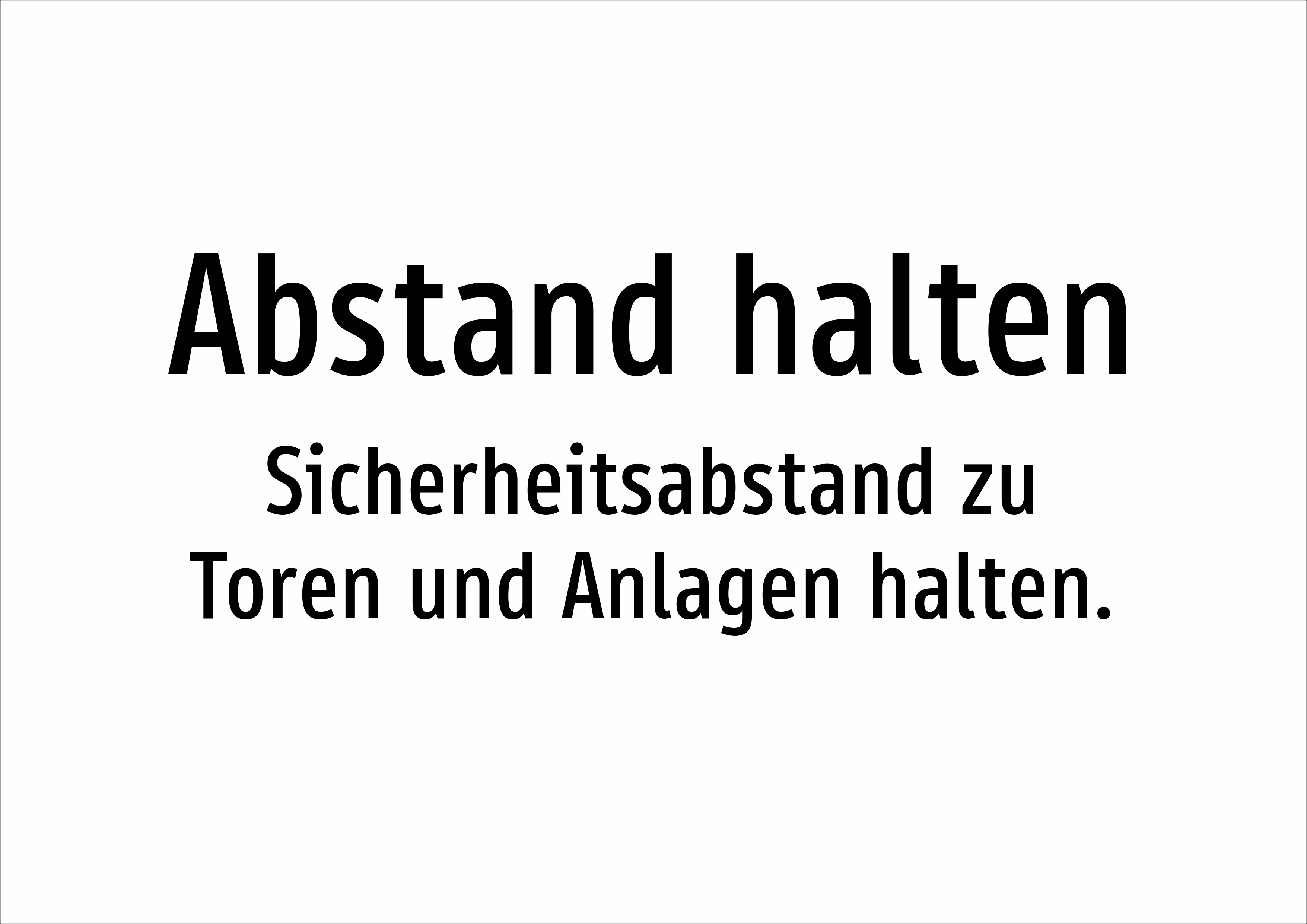 Abstand halten - Sicherheitsabstand zu Toren und Anlagen halten. - Schild - Produktbild 2