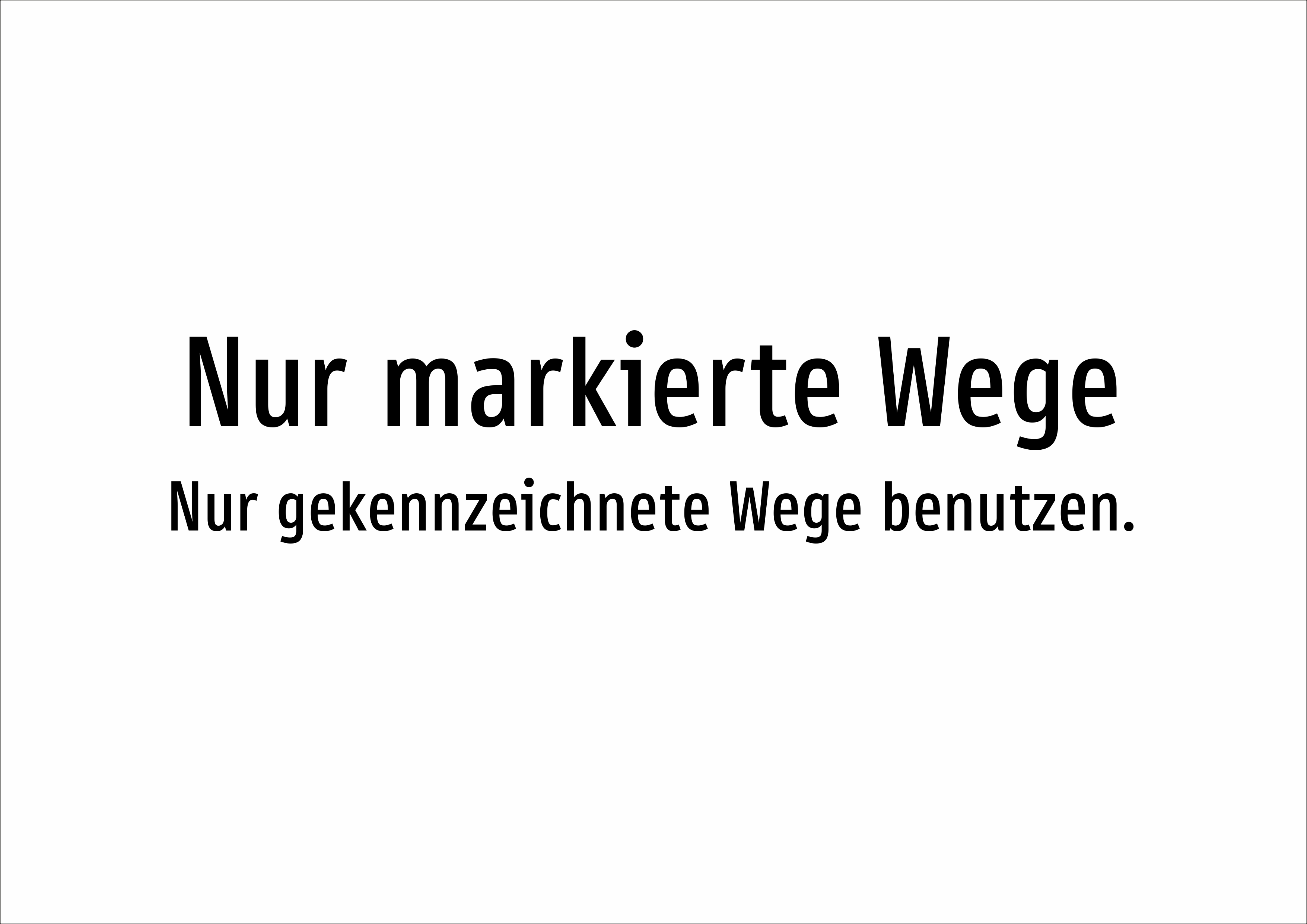 Nur markierte Wege - Nur gekennzeichnete Wege benutzen. - Schild - Produktbild 2