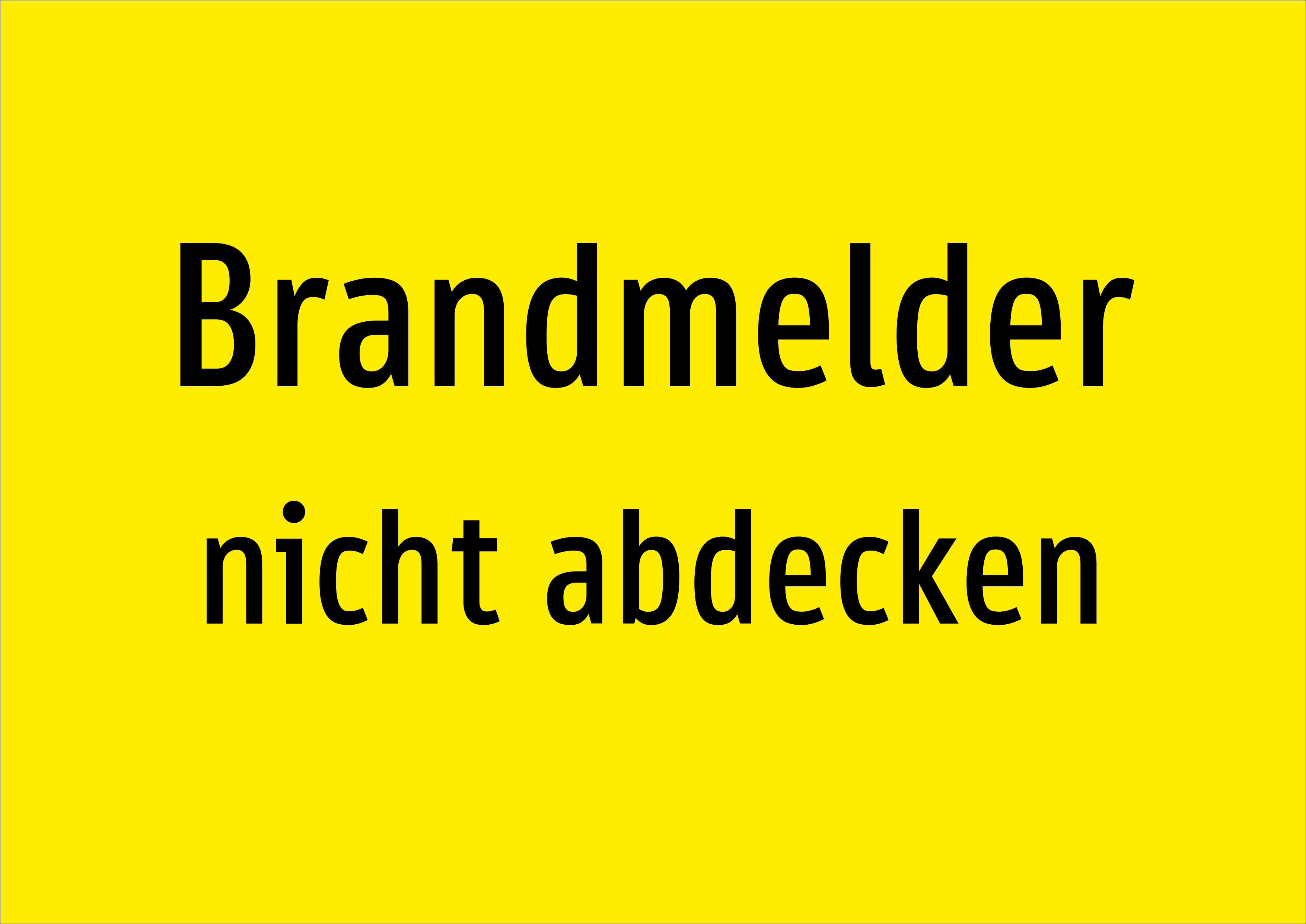 Brandmelder - nicht abdecken - Schild - Produktbild 2