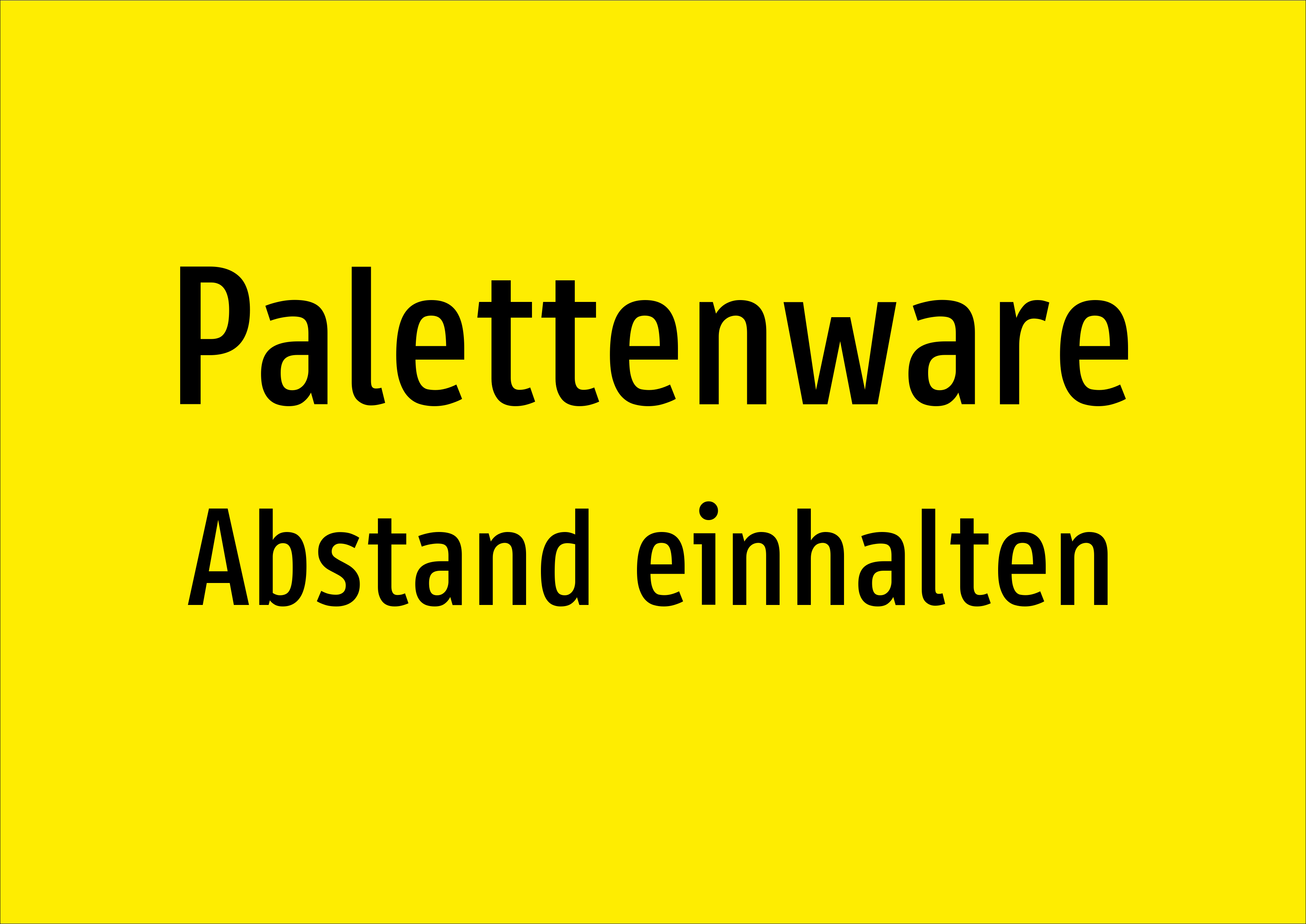 Palettenware - Abstand einhalten - Schild - Produktbild 2