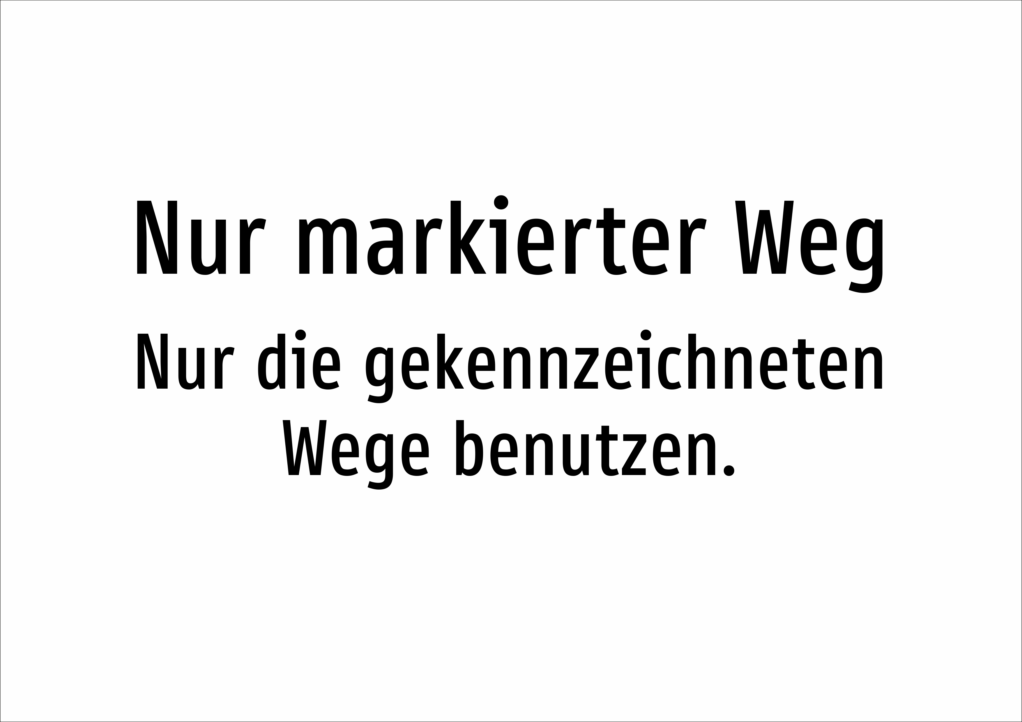 Nur markierter Weg - Nur die gekennzeichneten Wege benutzen. - Schild - Produktbild 2