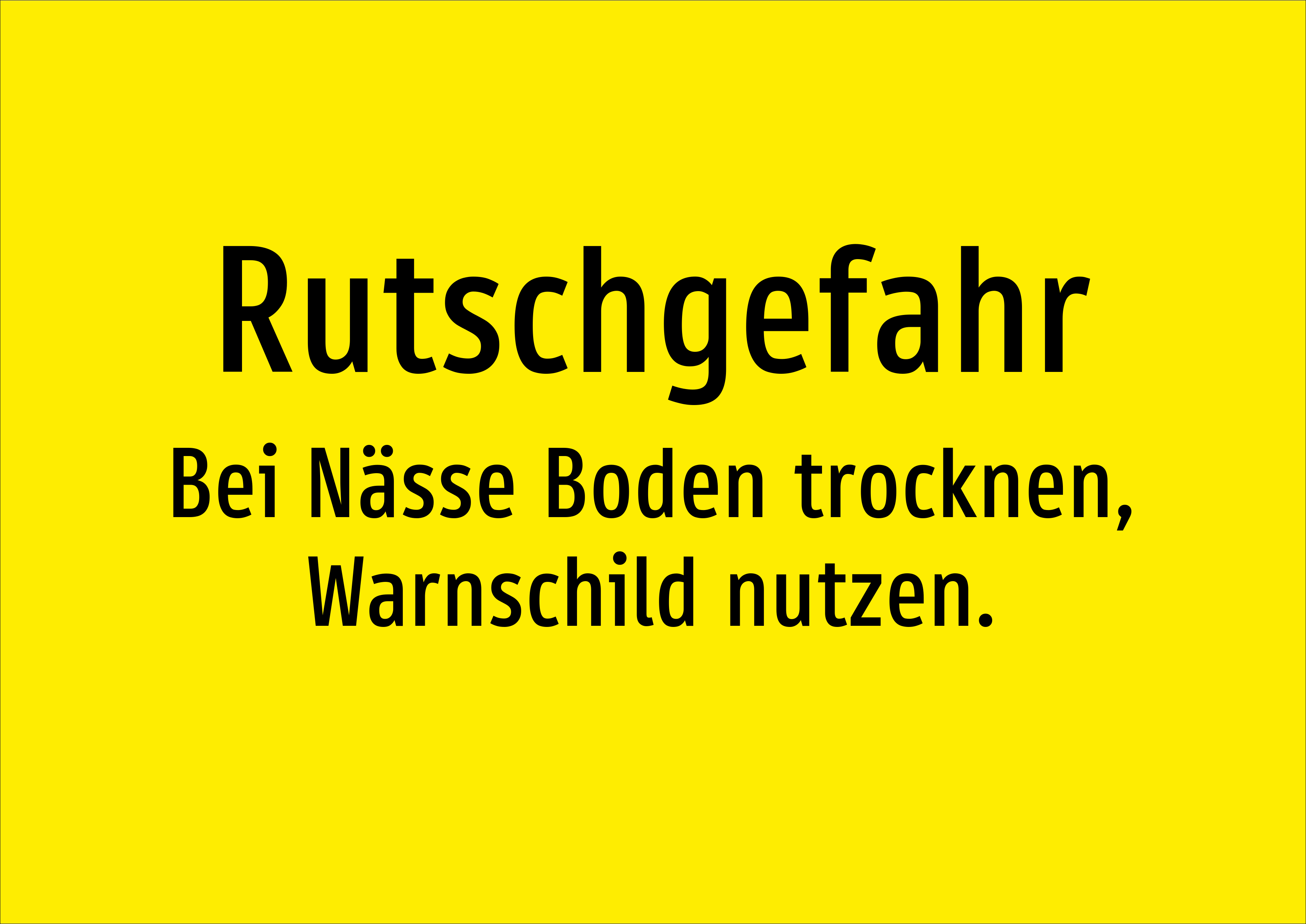 Rutschgefahr - Bei Nässe Boden trocknen, Warnschild nutzen. - Schild - Produktbild 2