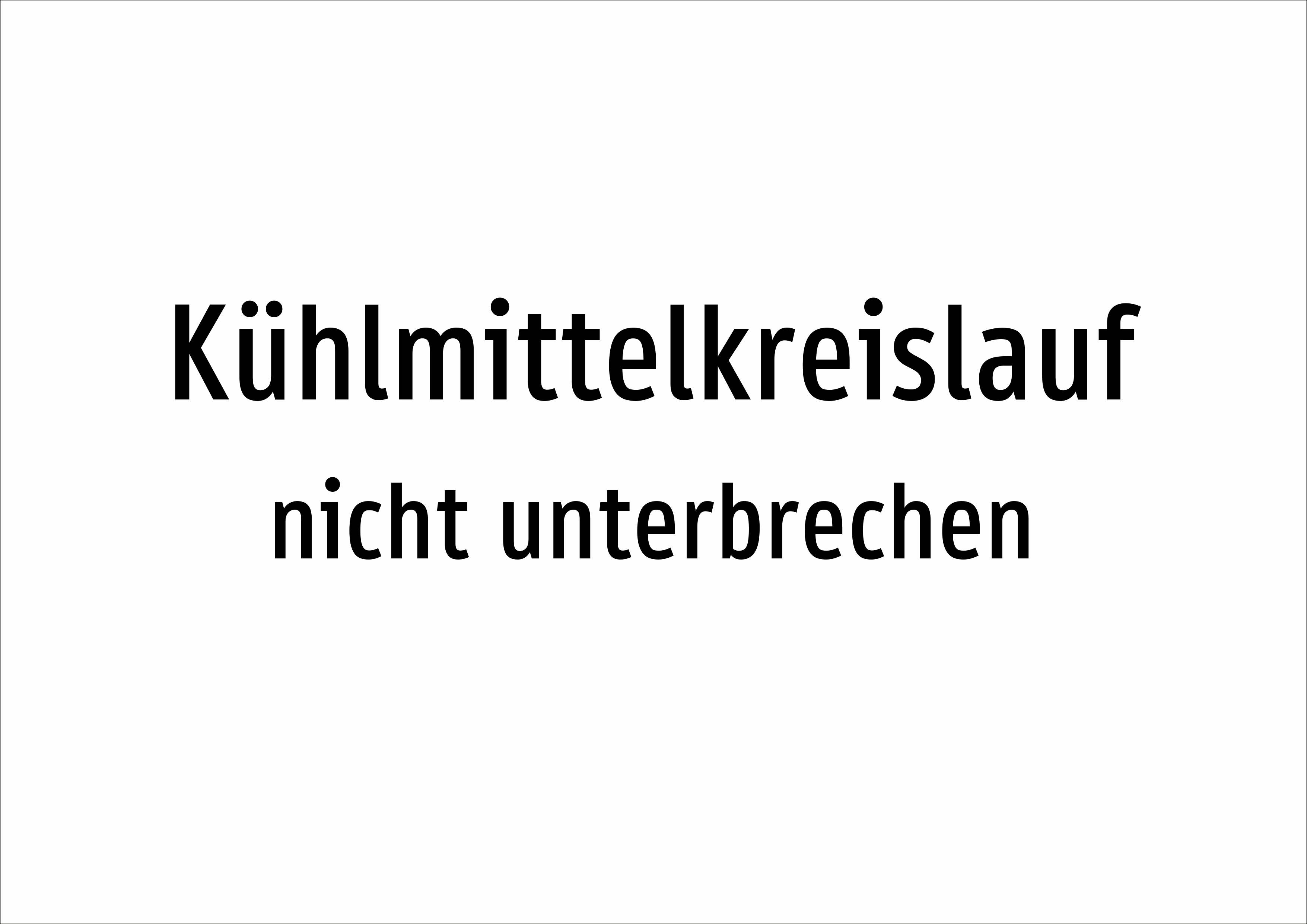 Kühlmittelkreislauf - nicht unterbrechen - Schild - Produktbild 2