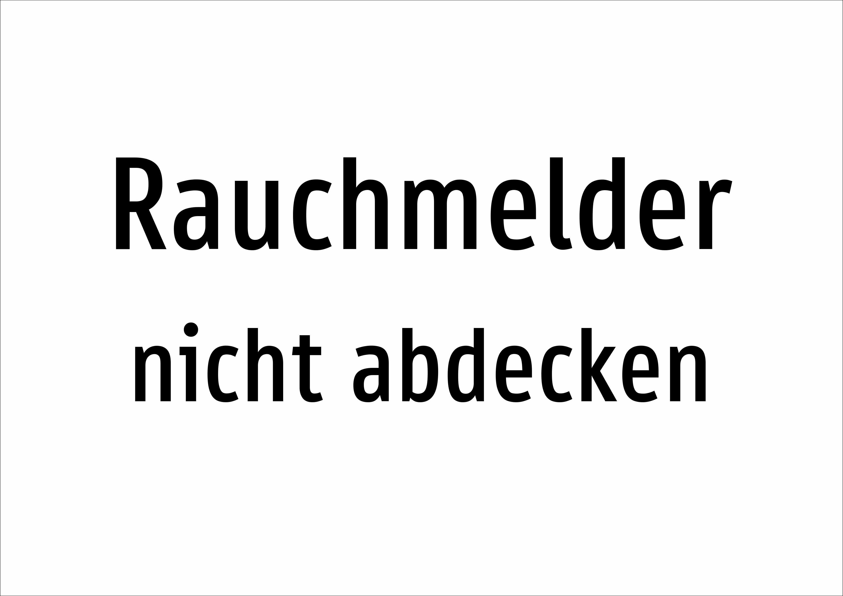 Rauchmelder - nicht abdecken - Schild - Produktbild 2