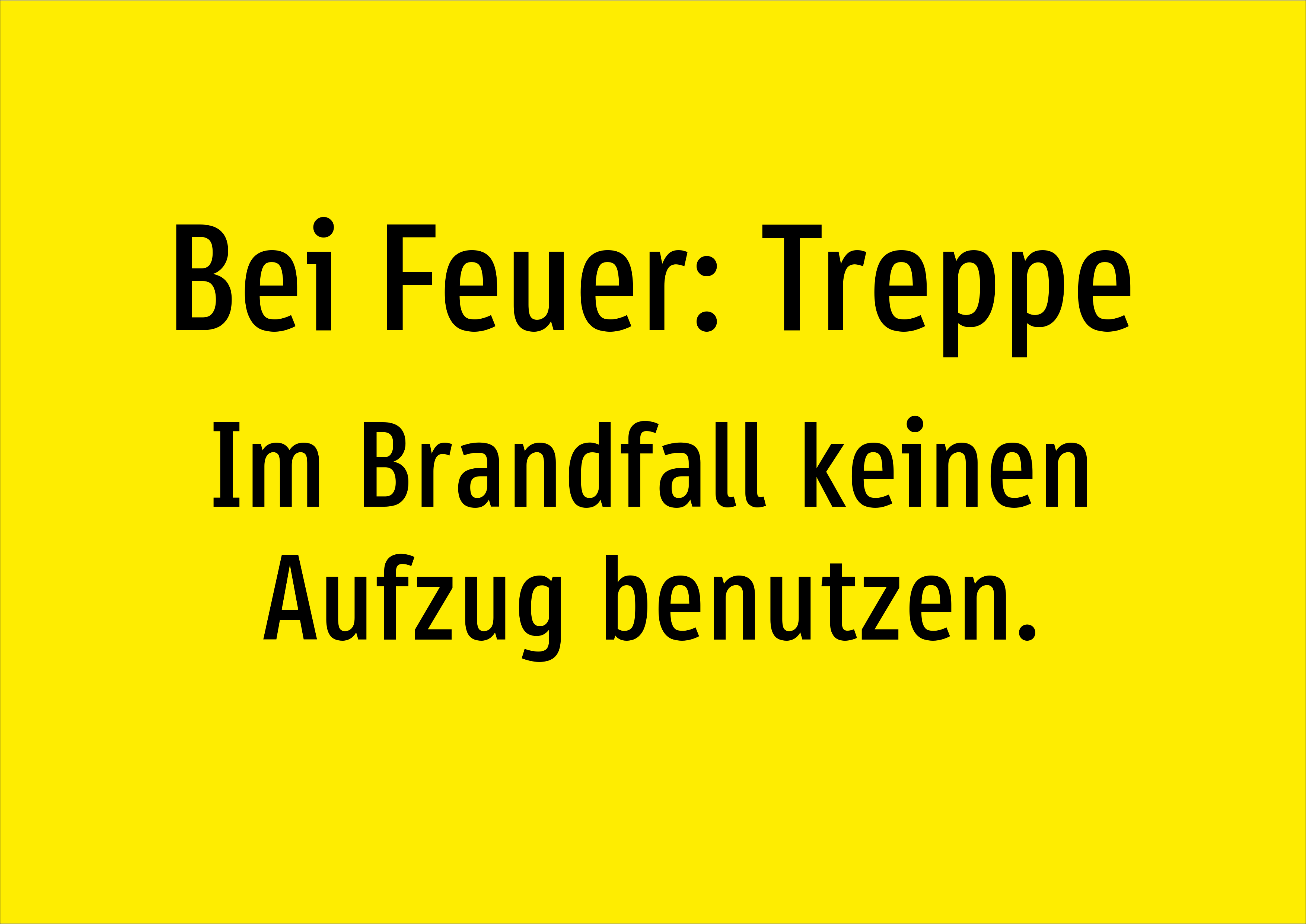 Bei Feuer: Treppe - Im Brandfall keinen Aufzug benutzen. - Schild - Produktbild 2