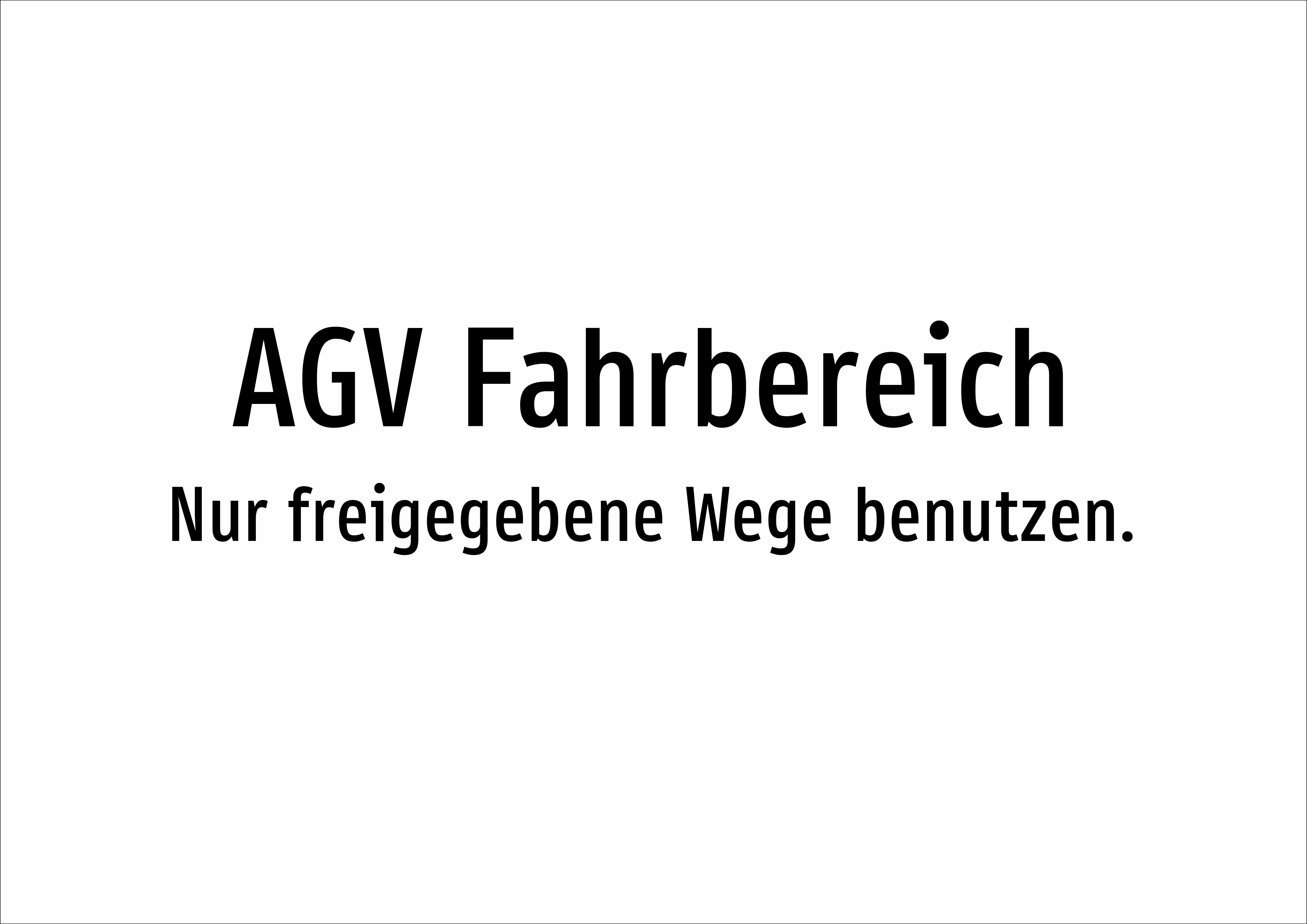 AGV Fahrbereich - Nur freigegebene Wege benutzen. - Schild - Produktbild 2