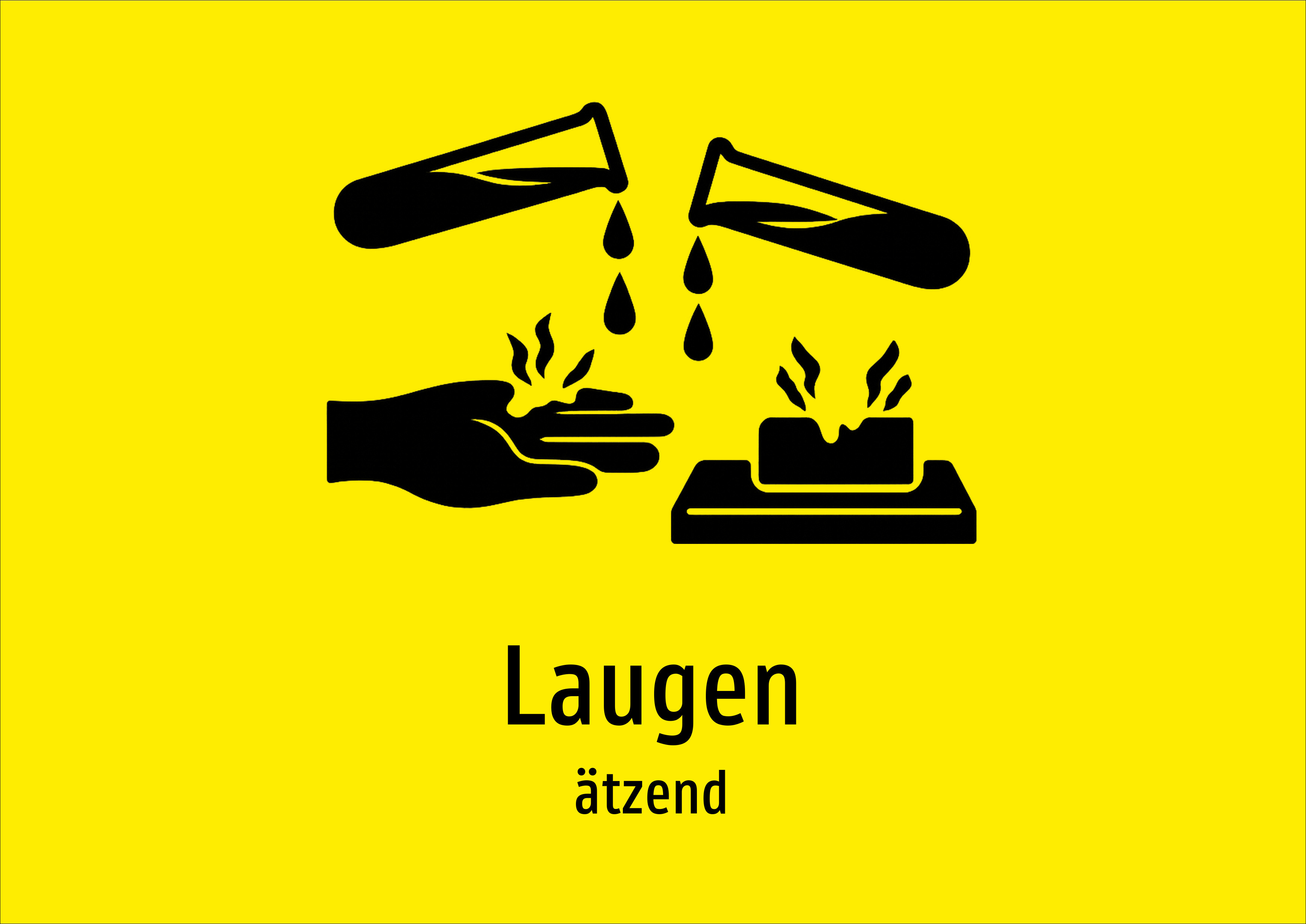 Laugen - ätzend - Schild