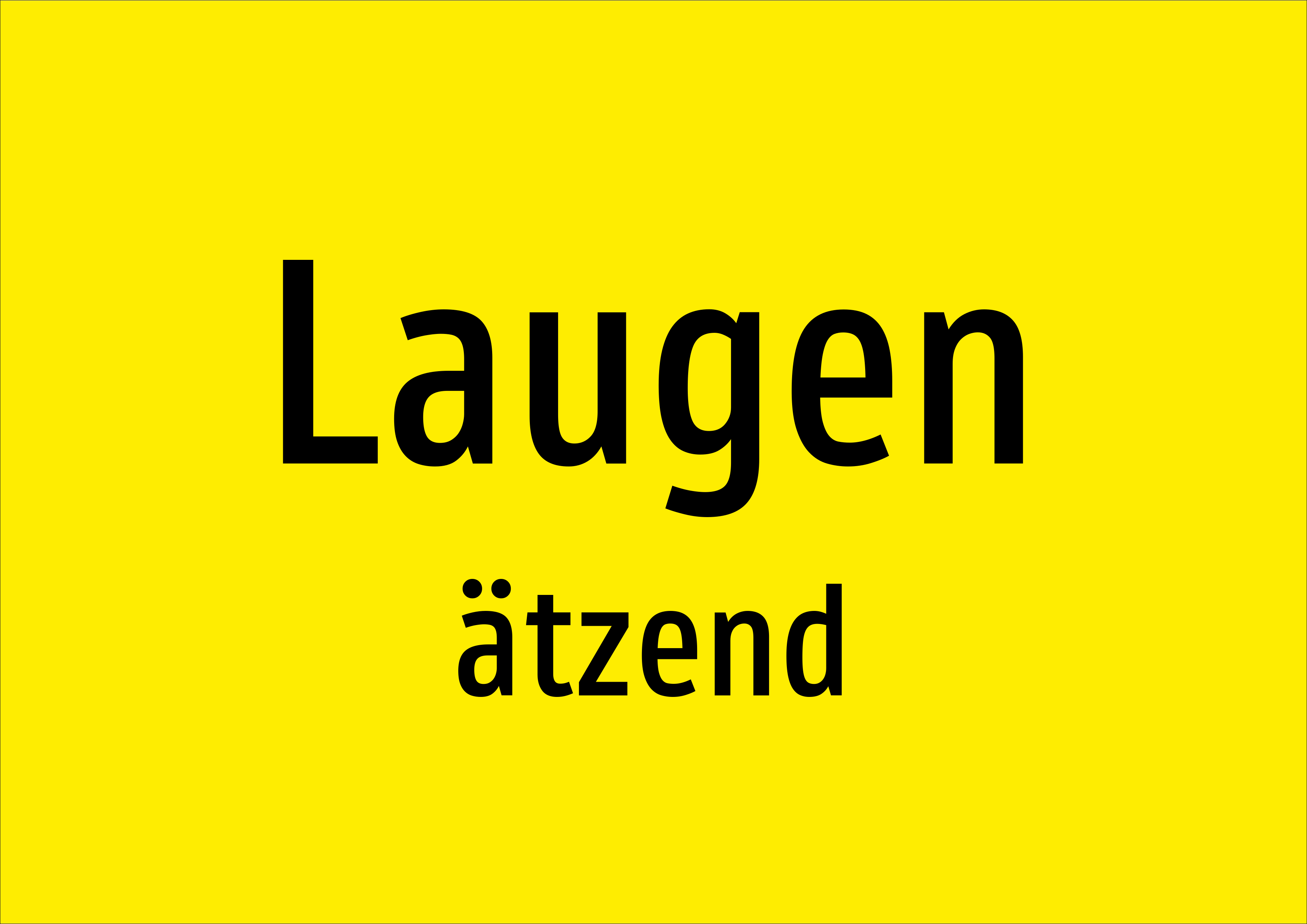Laugen - ätzend - Schild - Produktbild 2