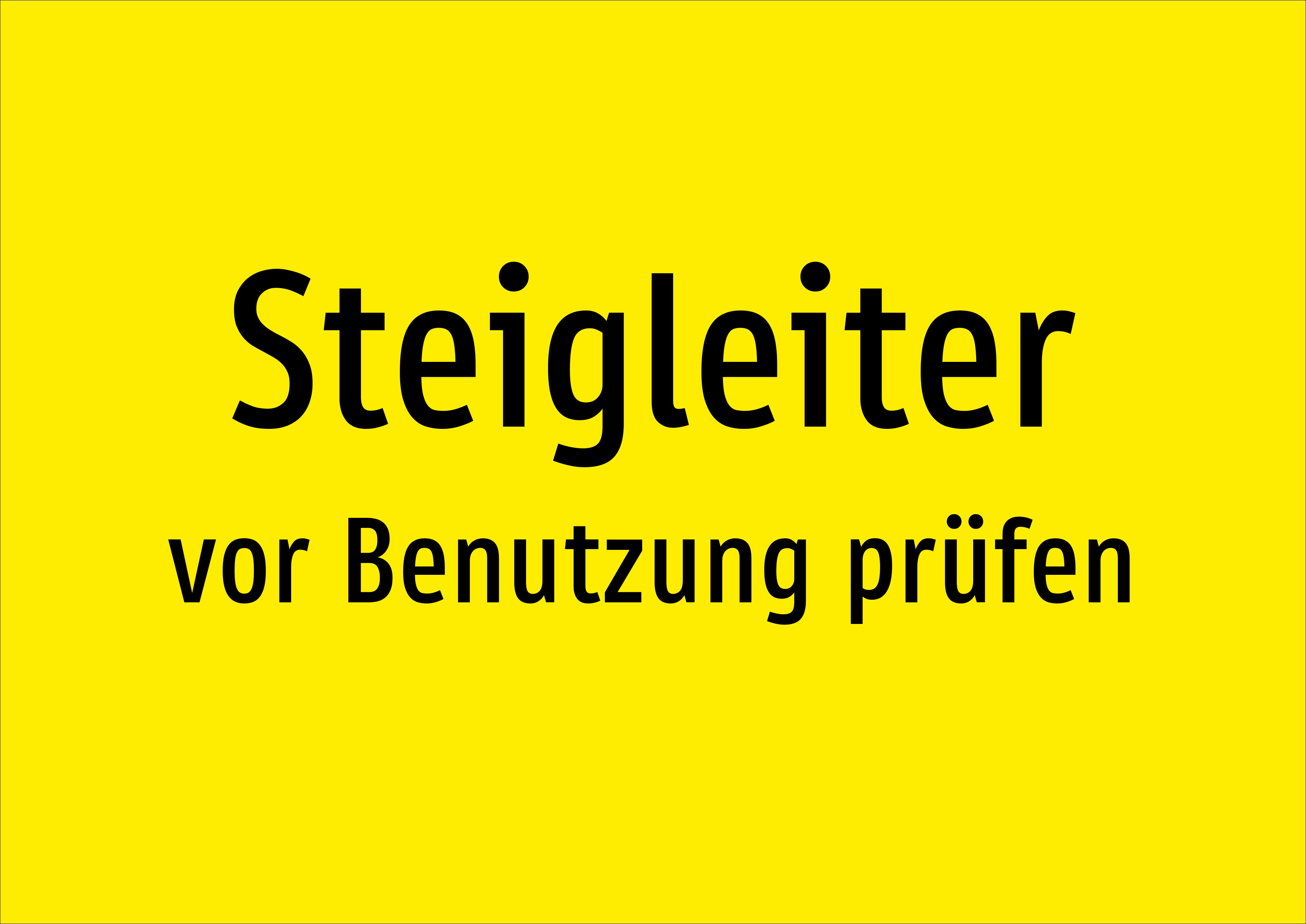 Steigleiter - vor Benutzung prüfen - Schild - Produktbild 2