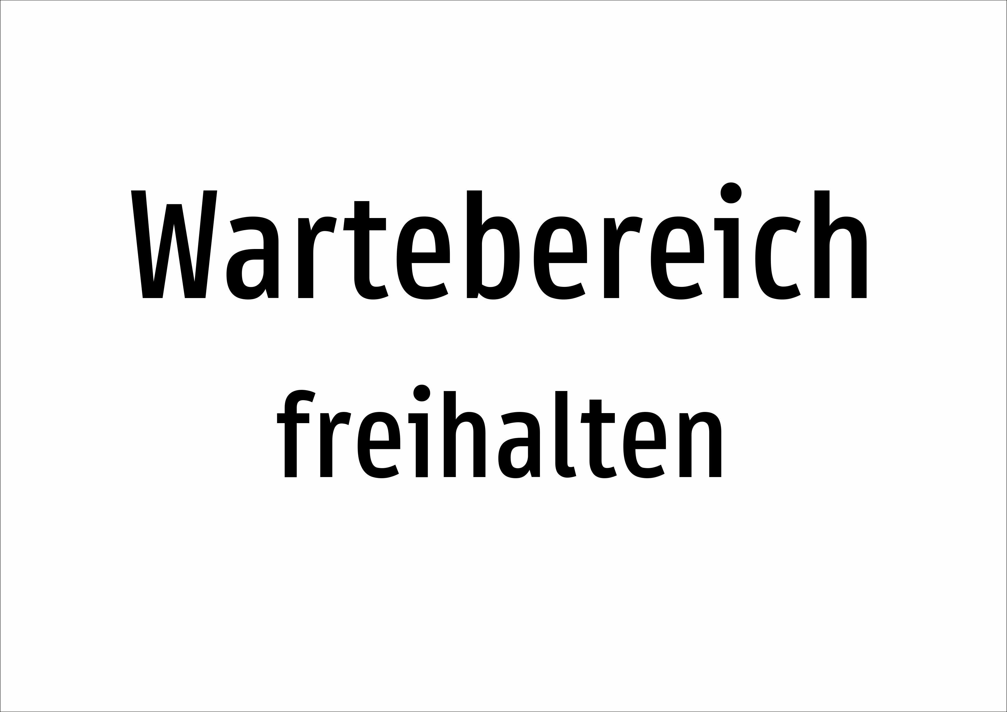 Wartebereich - freihalten - Schild - Produktbild 2
