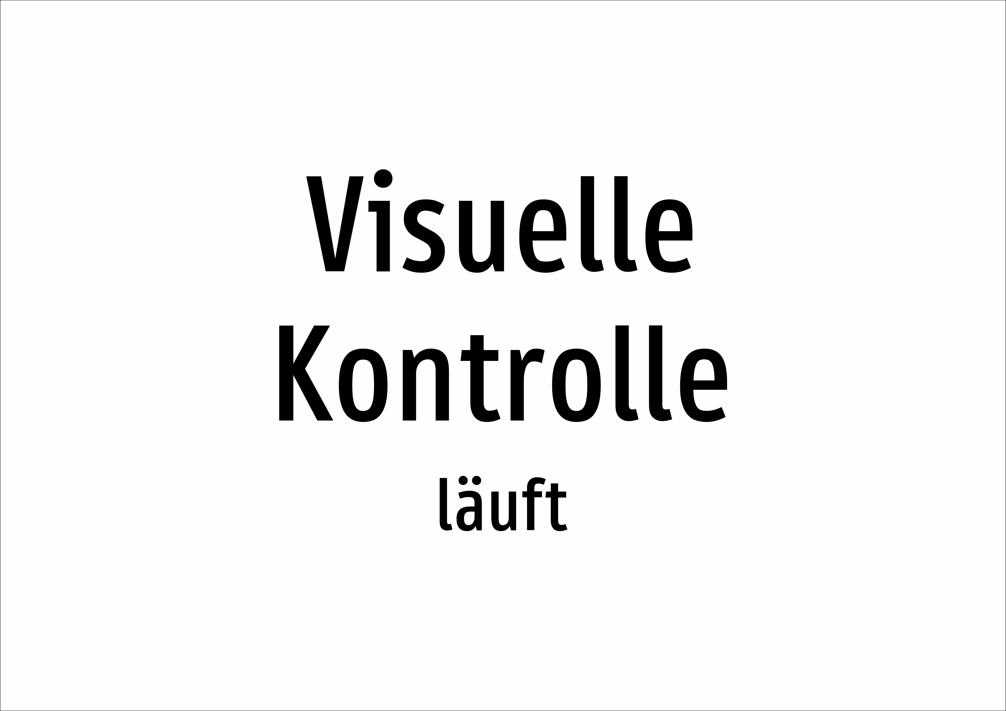 Visuelle Kontrolle - läuft - Schild - Produktbild 2