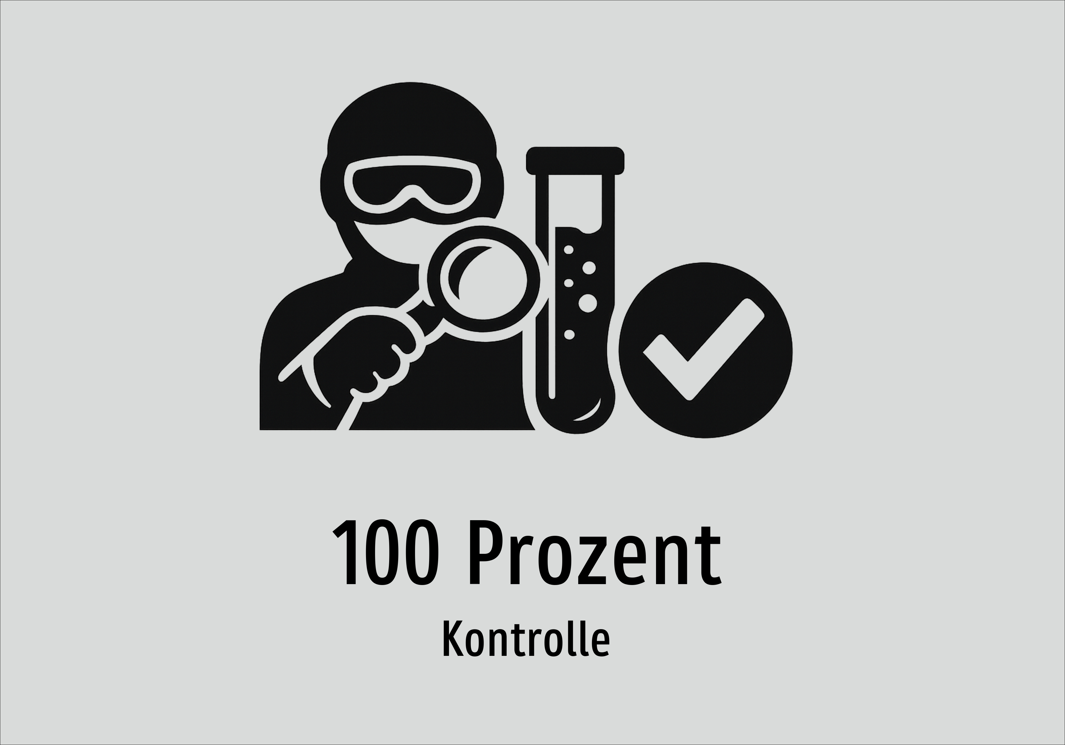 100 Prozent - Kontrolle - Schild