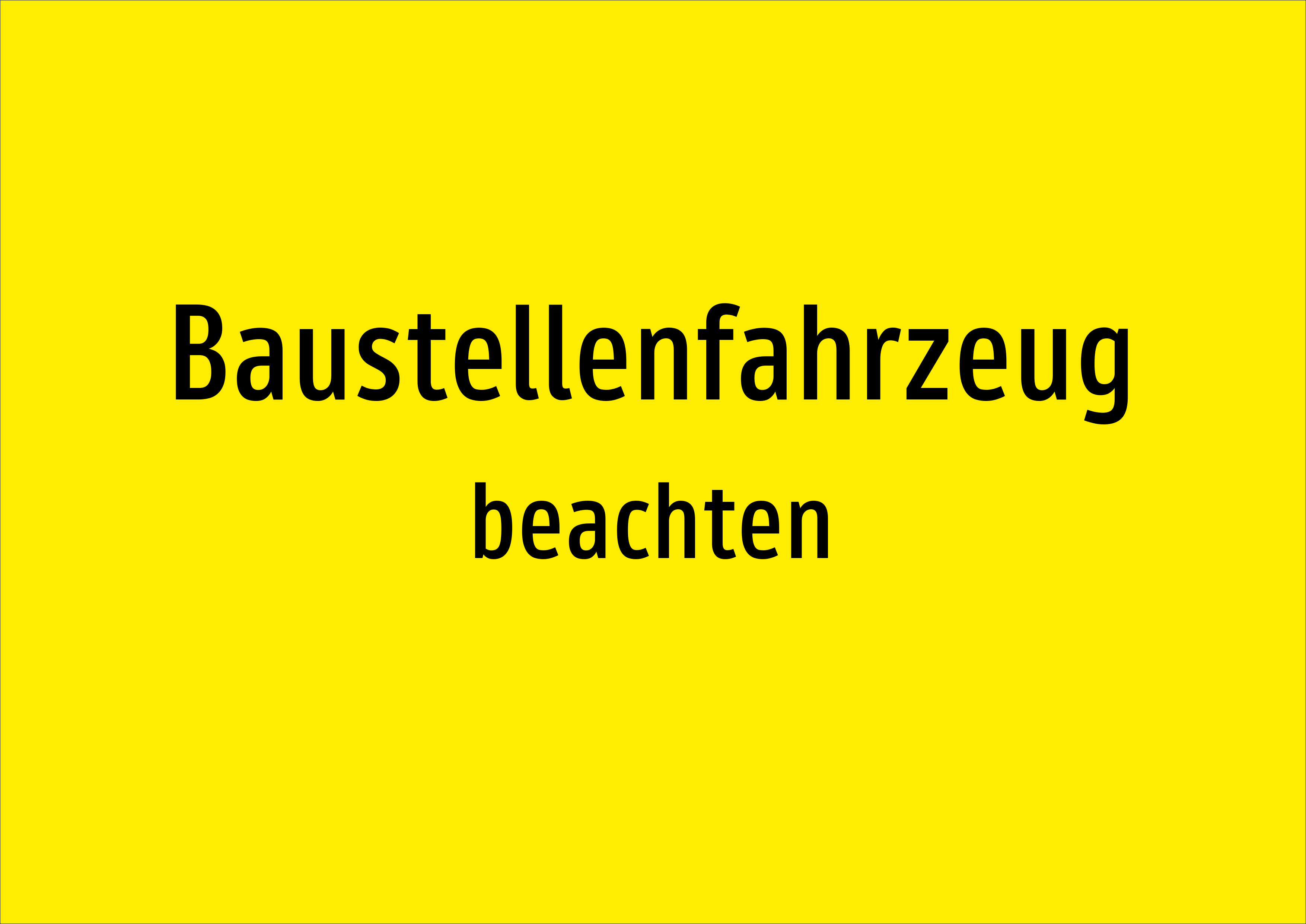 Baustellenfahrzeug - beachten - Schild - Produktbild 2