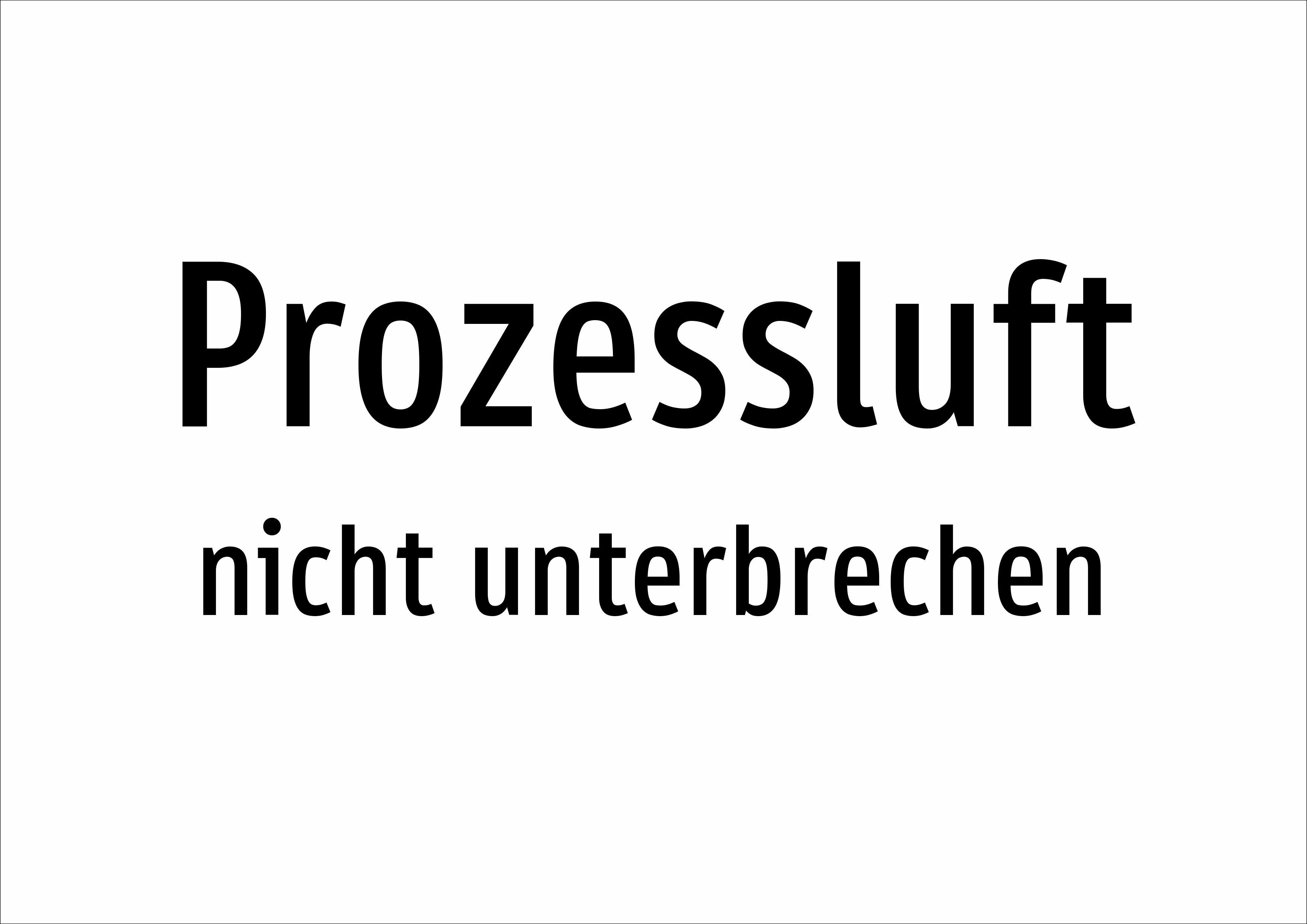 Prozessluft - nicht unterbrechen - Schild - Produktbild 2