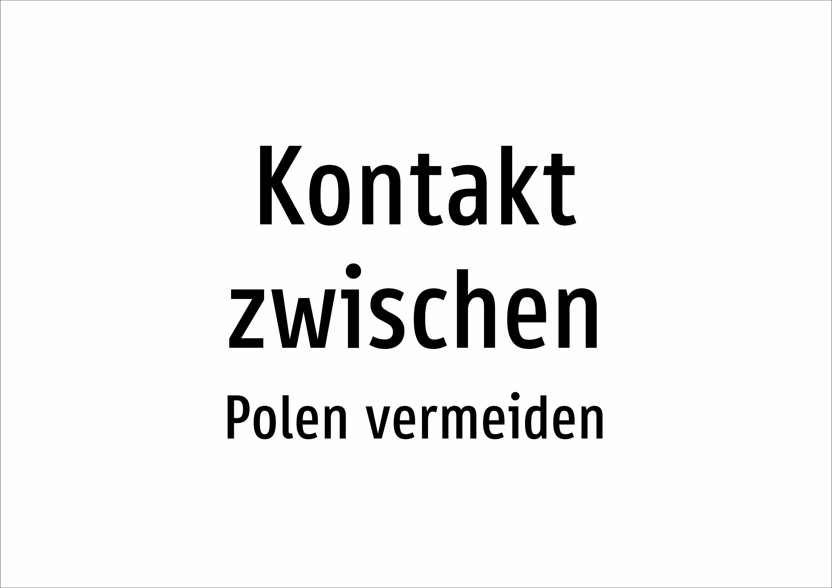 Kontakt zwischen - Polen vermeiden - Schild - Produktbild 2