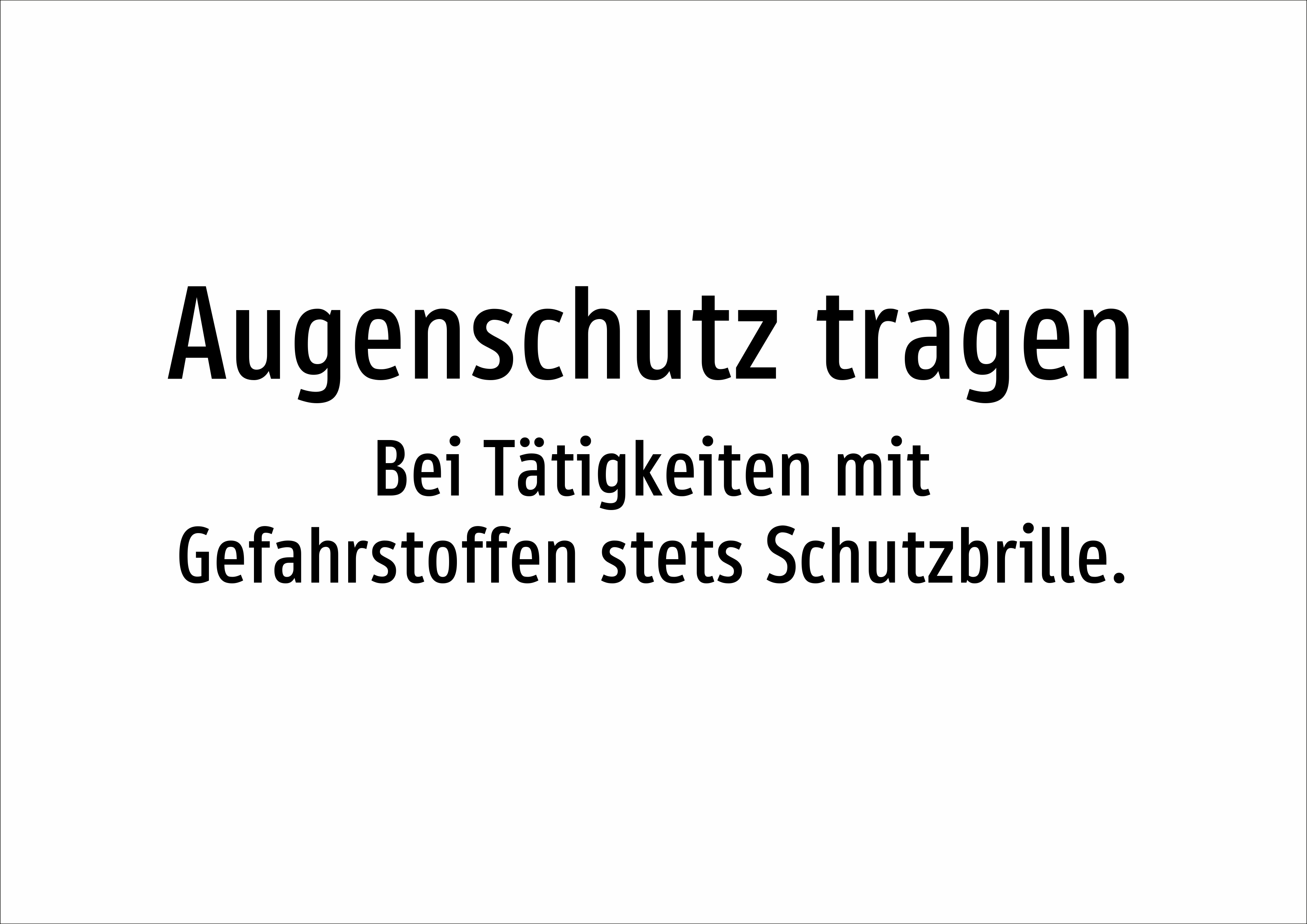 Augenschutz tragen - Bei Tätigkeiten mit Gefahrstoffen stets Schutzbrille. - Schild - Produktbild 2