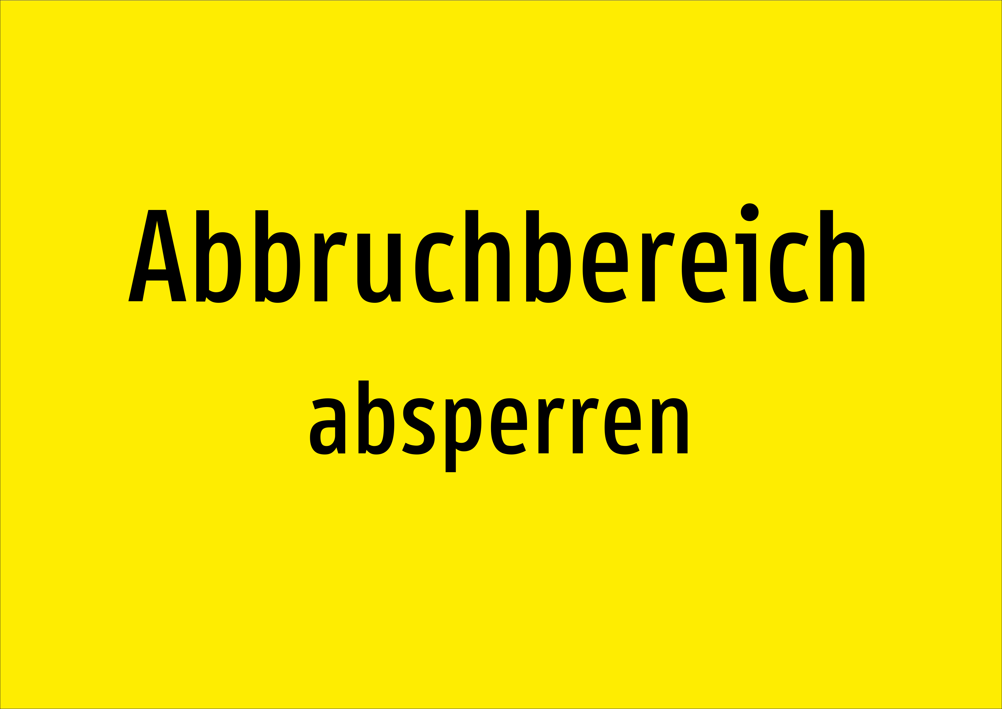 Abbruchbereich - absperren - Schild - Produktbild 2