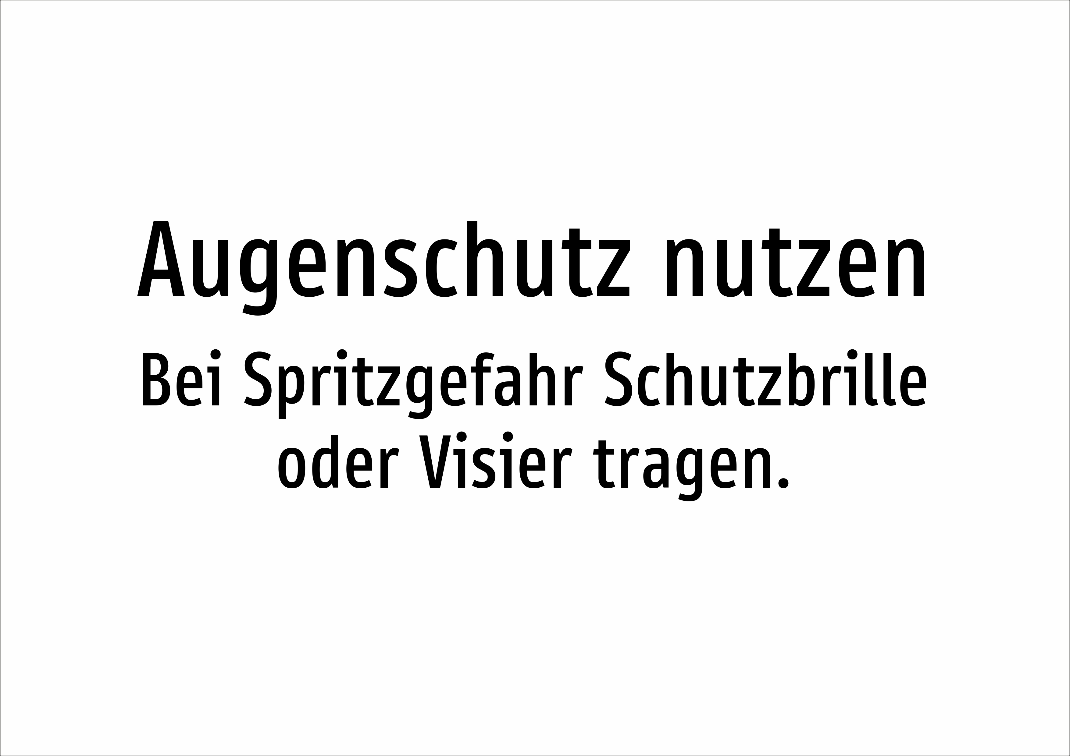 Augenschutz nutzen - Bei Spritzgefahr Schutzbrille oder Visier tragen. - Schild - Produktbild 2
