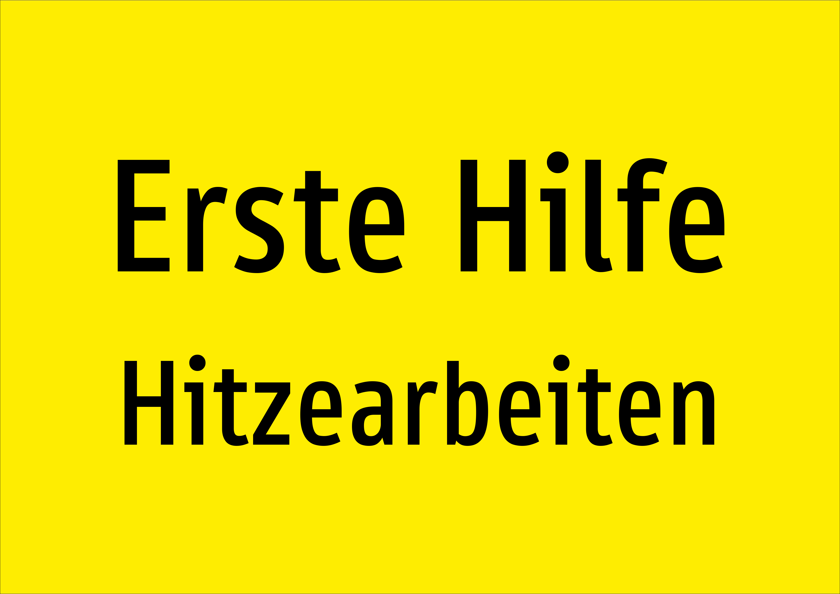 Erste Hilfe - Hitzearbeiten - Schild - Produktbild 2