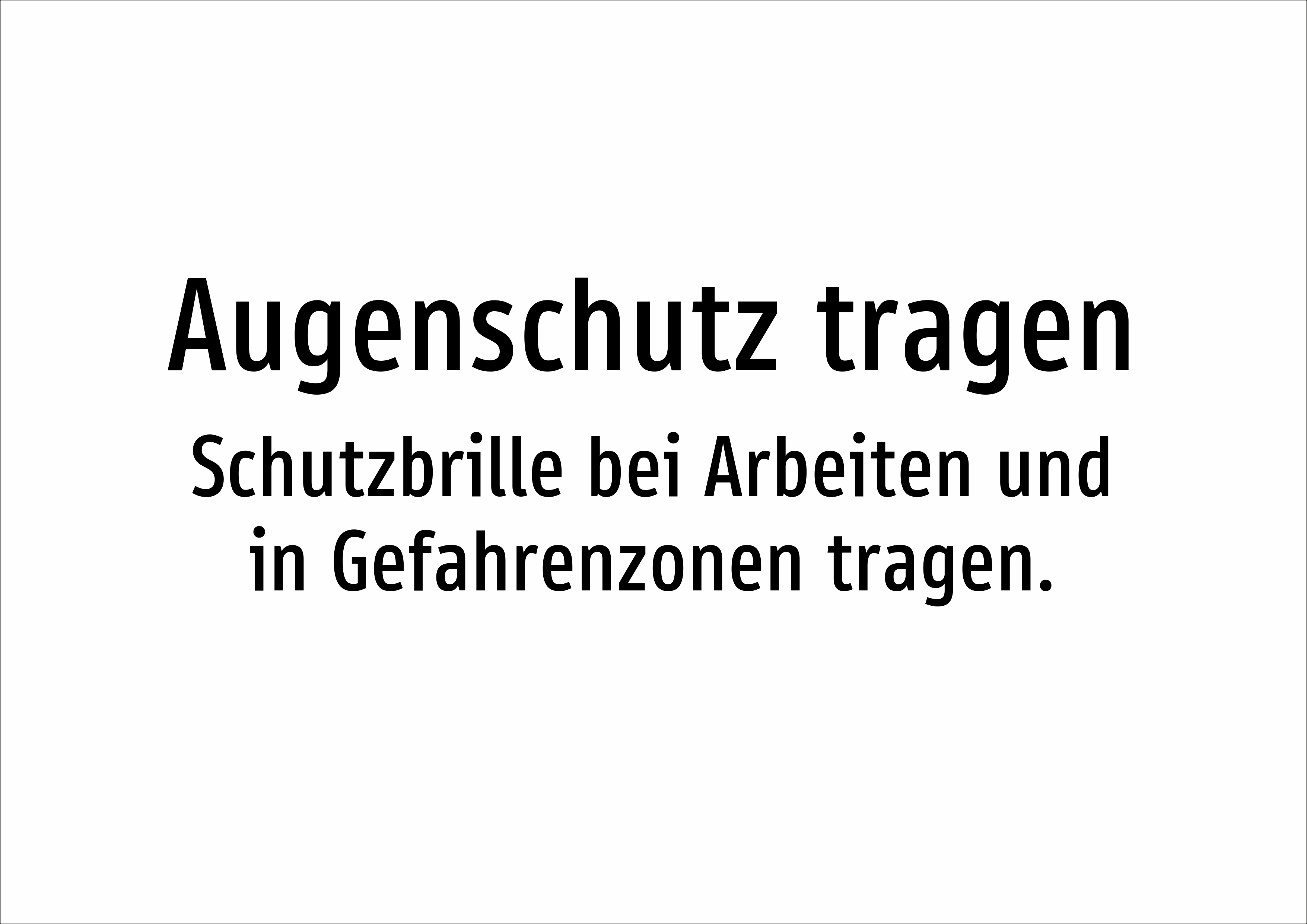 Augenschutz tragen - Schutzbrille bei Arbeiten und in Gefahrenzonen tragen. - Schild - Produktbild 2