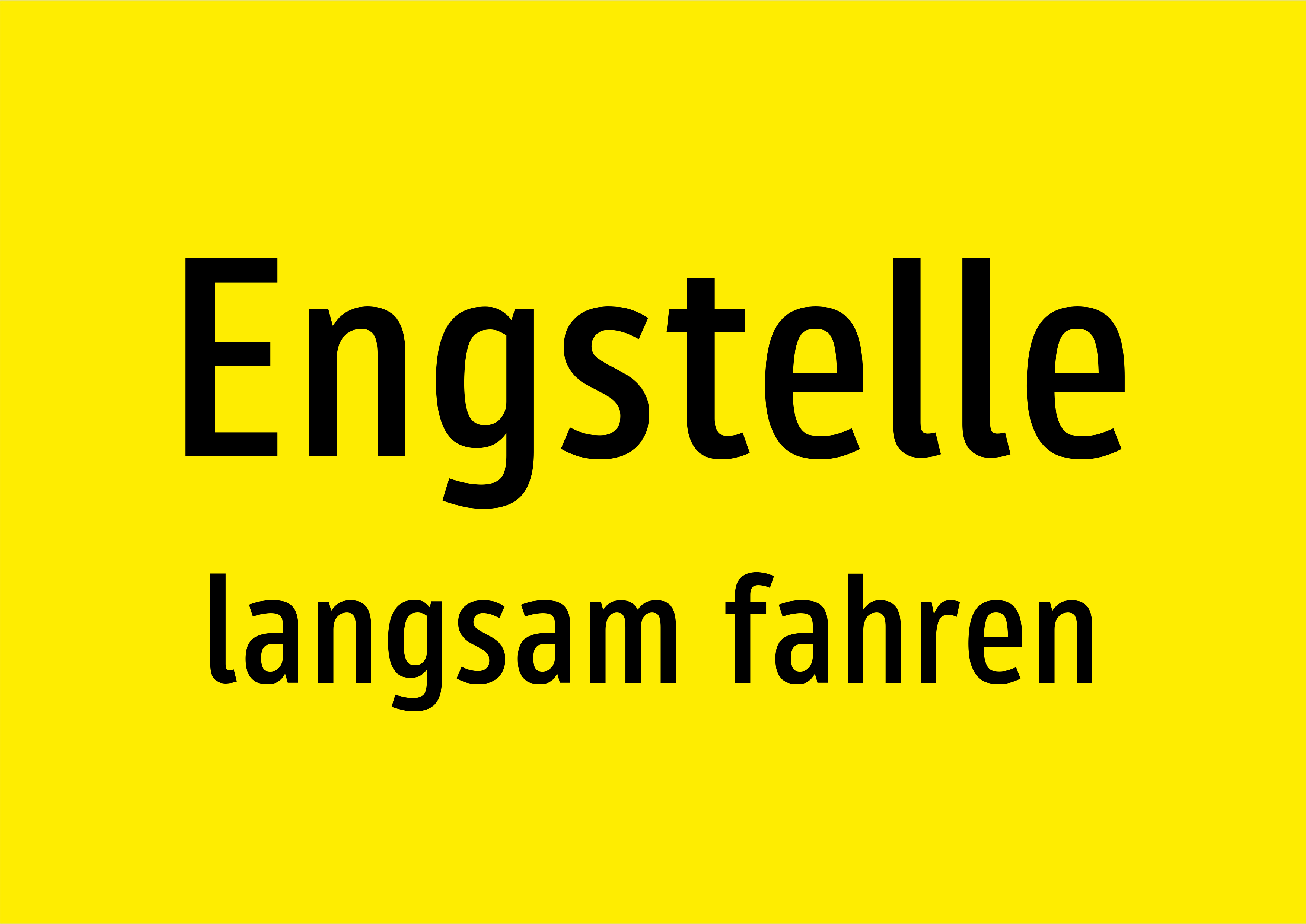 Engstelle - langsam fahren - Schild - Produktbild 2