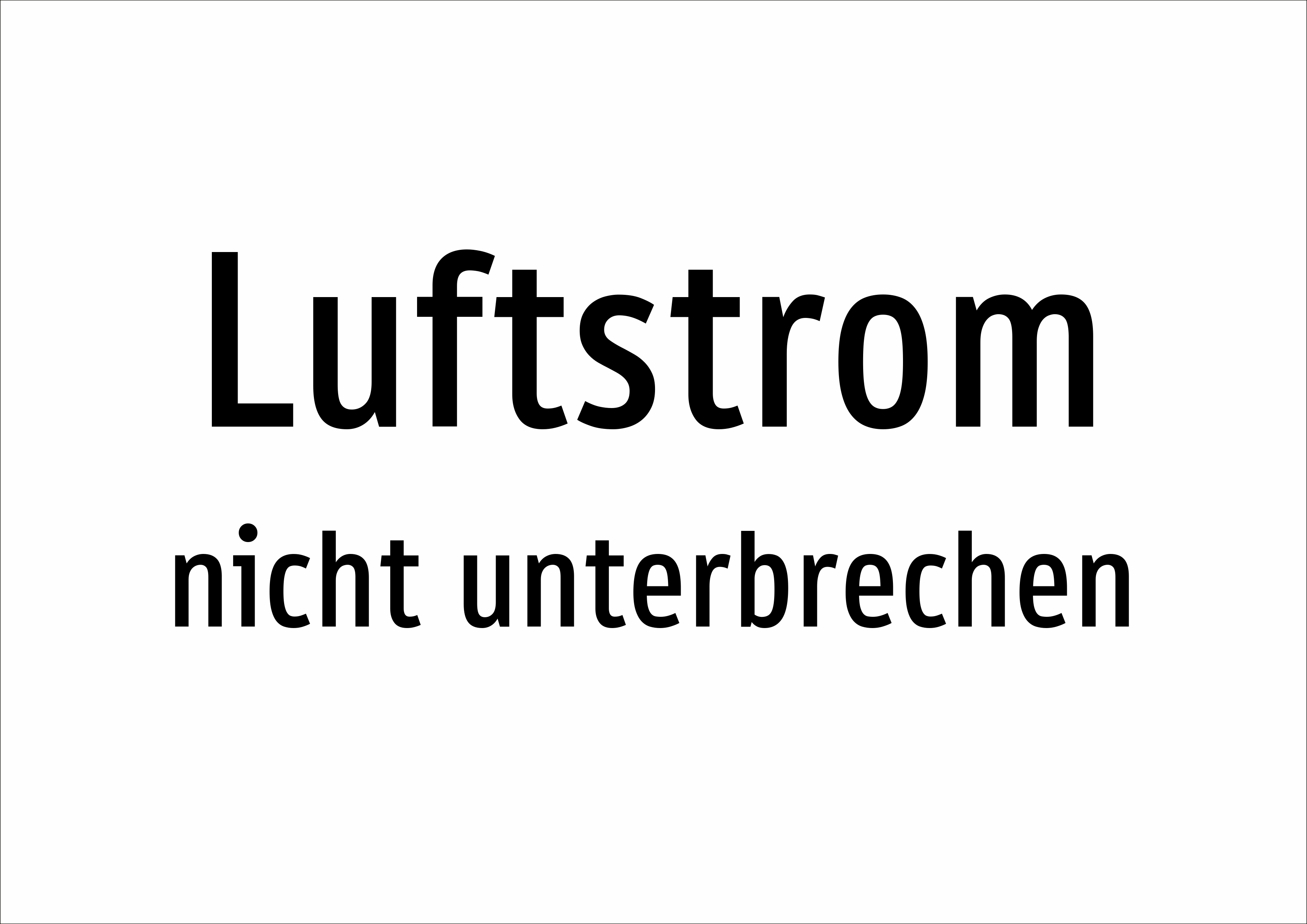 Luftstrom - nicht unterbrechen - Schild - Produktbild 2