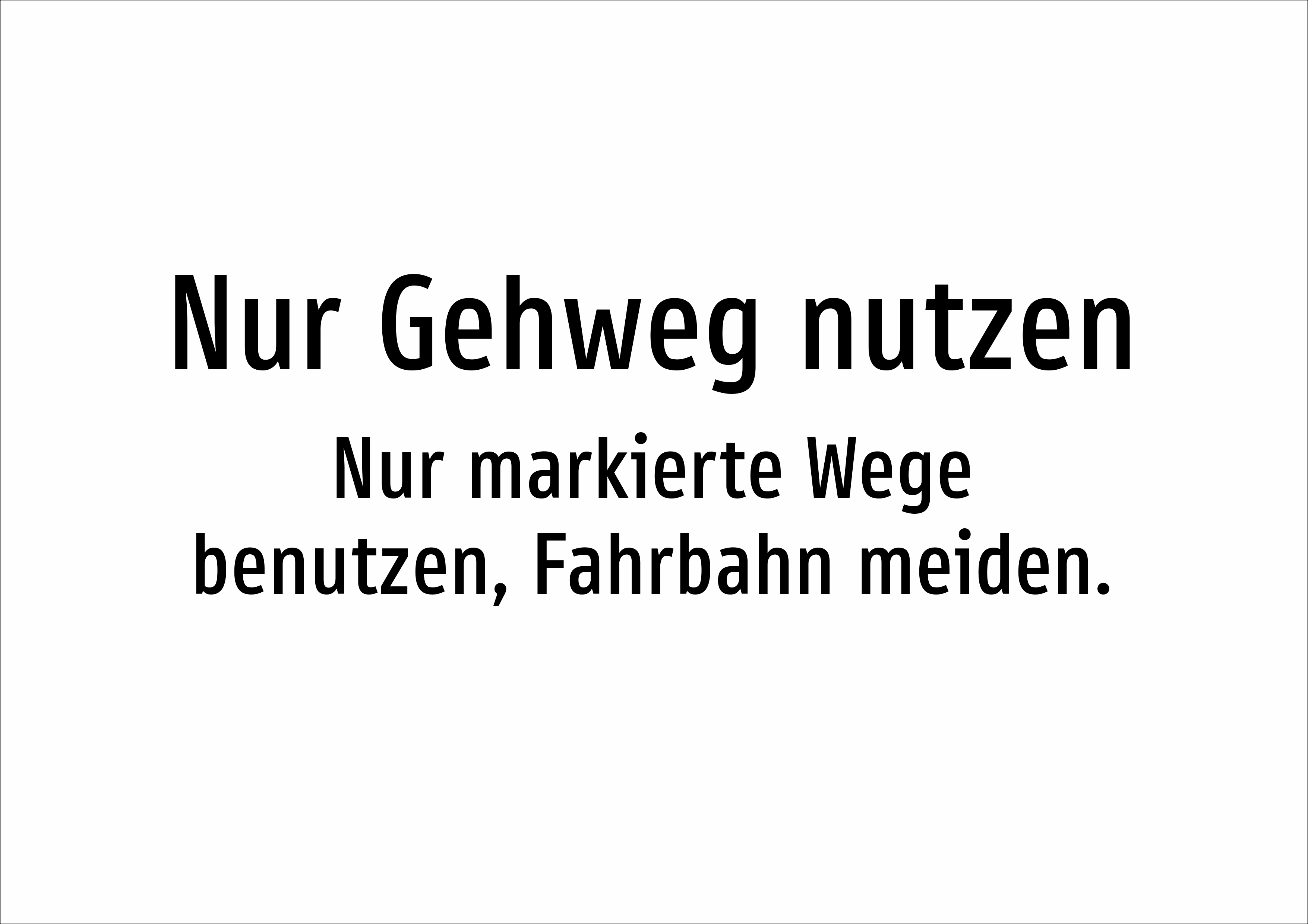 Nur Gehweg nutzen - Nur markierte Wege benutzen, Fahrbahn meiden. - Schild - Produktbild 2